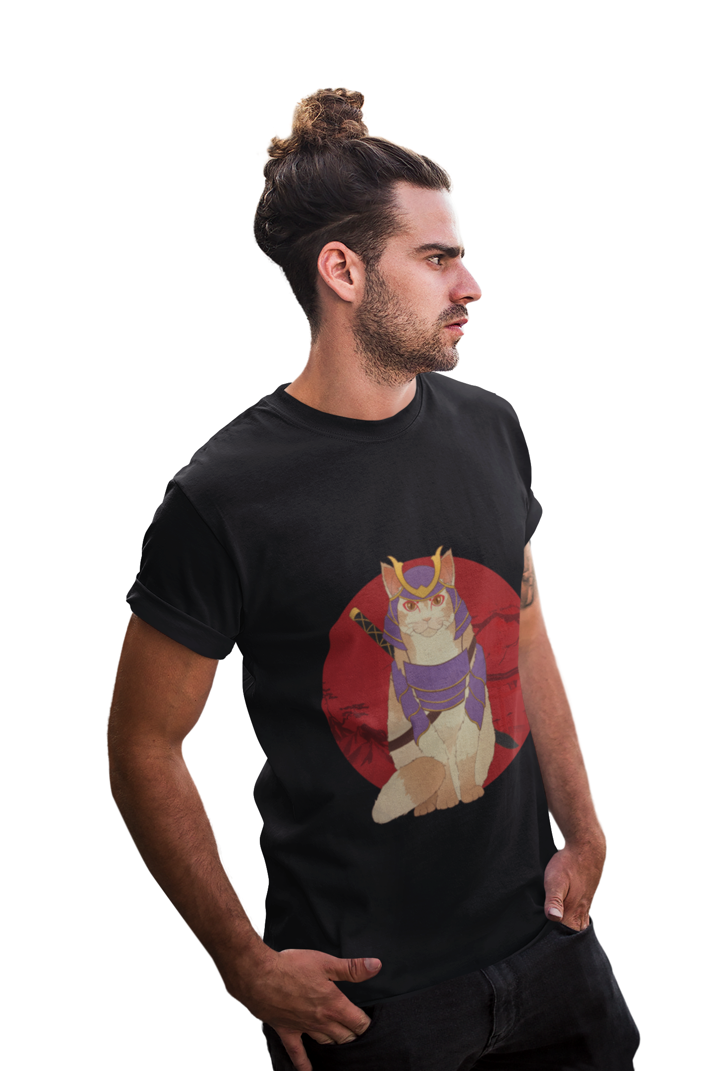 Camiseta Gatinho Samurai