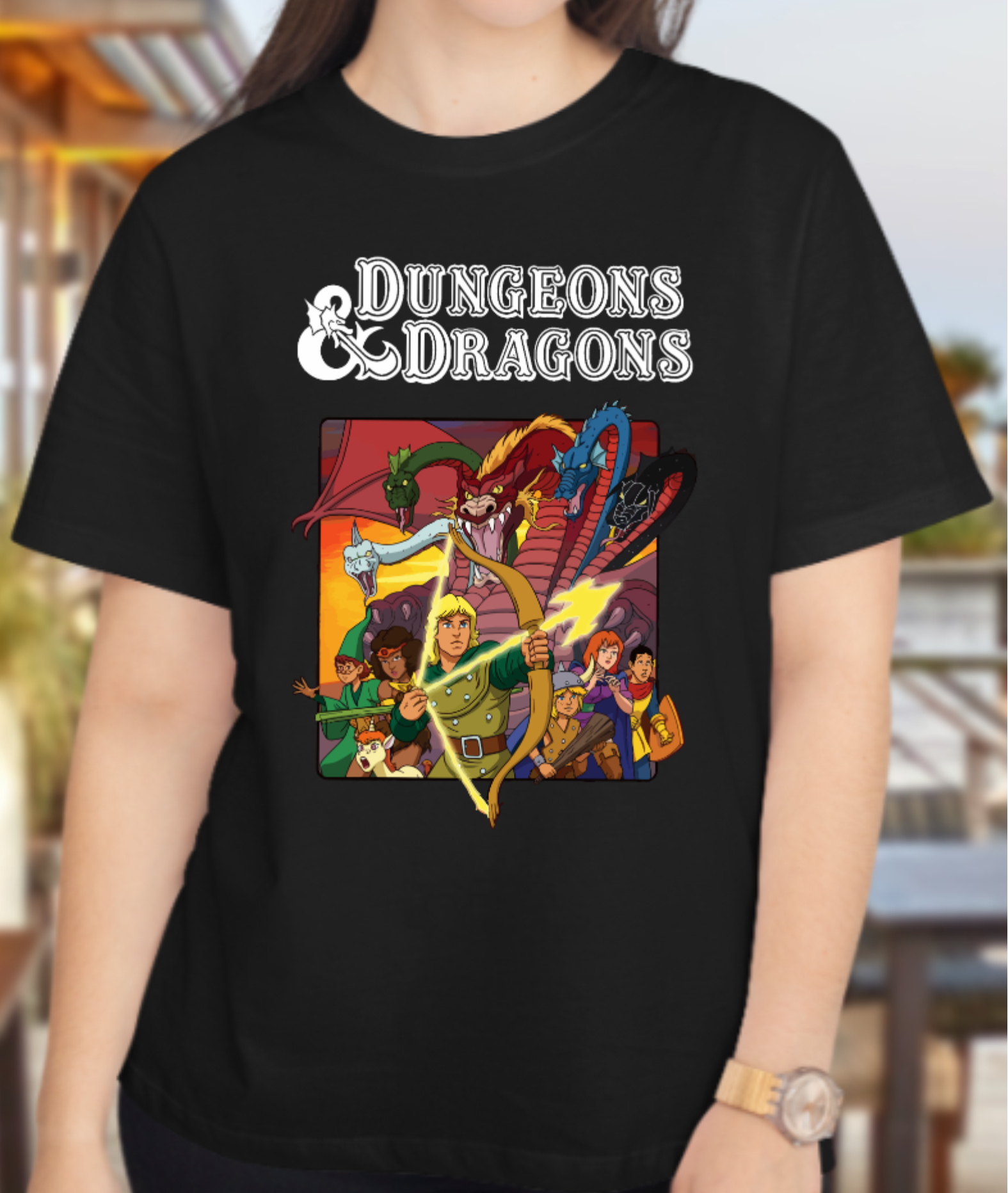 CAMISETA D&D CAVERNA DO DRAGÃO