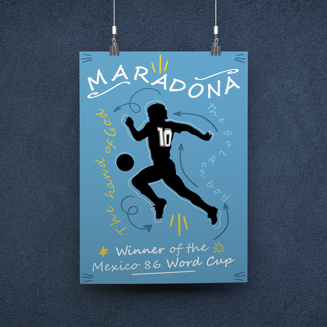 POSTER LEGEND MARADONA