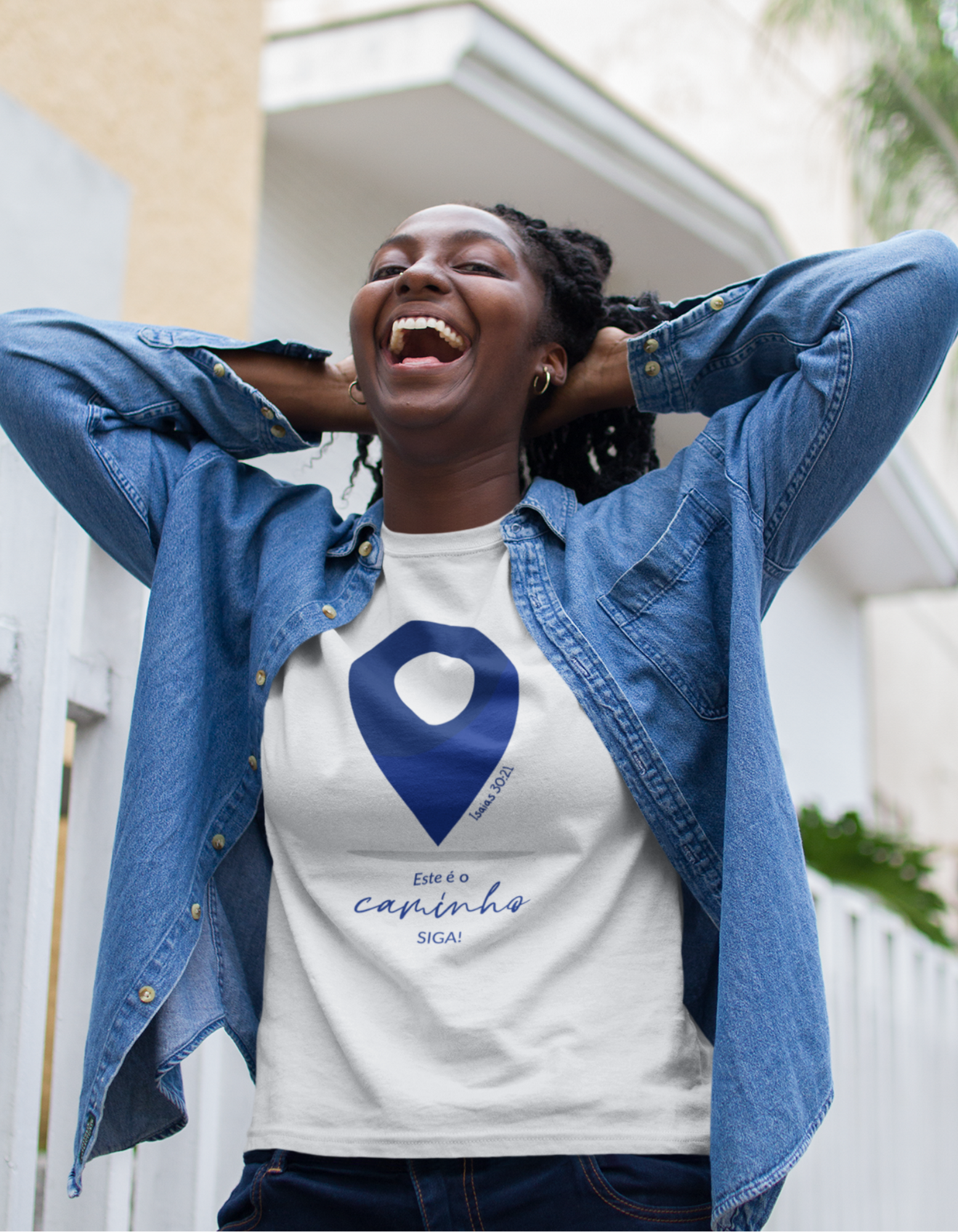T-SHIRT FEMININA - MALHA CLASSICA - SIGA (DARK/BLUE)