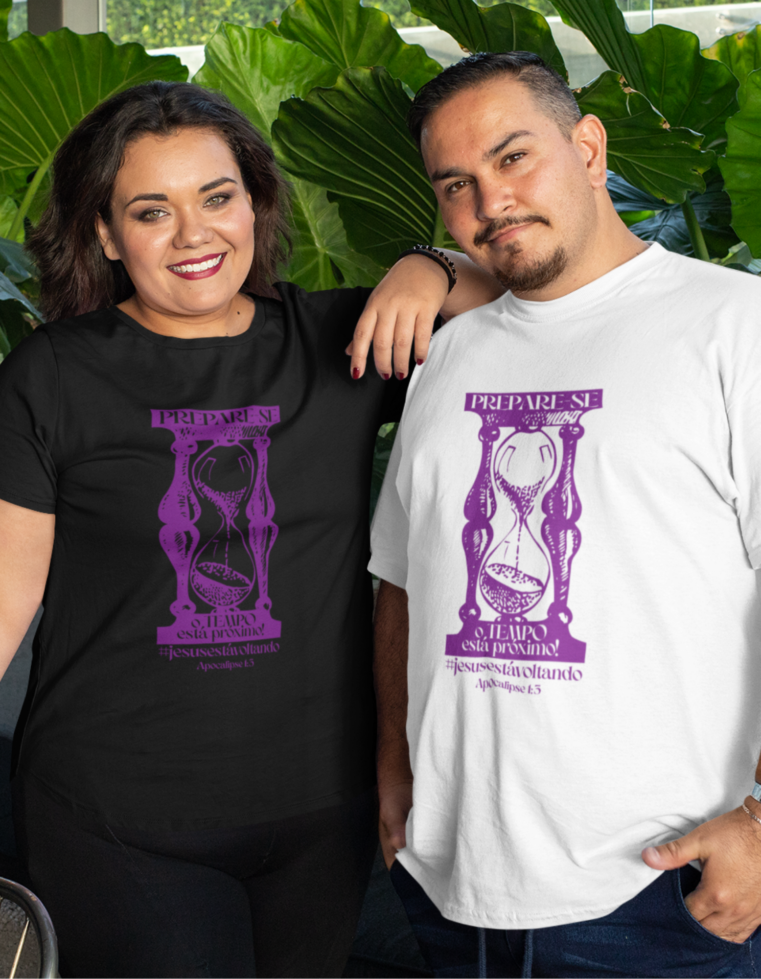 T-SHIRT PLUS SIZE  - PREPARE-SE! (VIOLET)