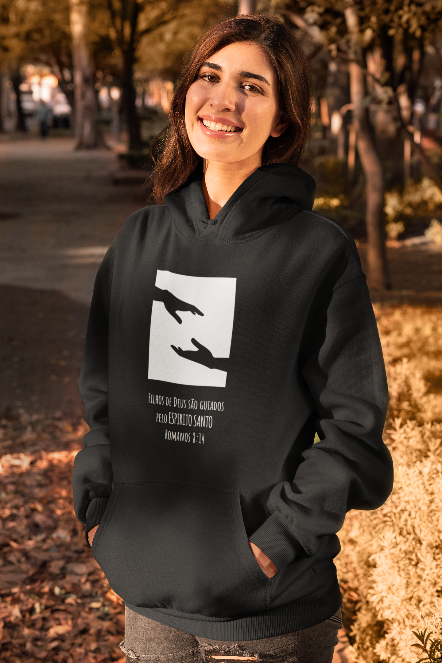 MOLETOM CANGURU UNISSEX - GUIADOS (WHITE)