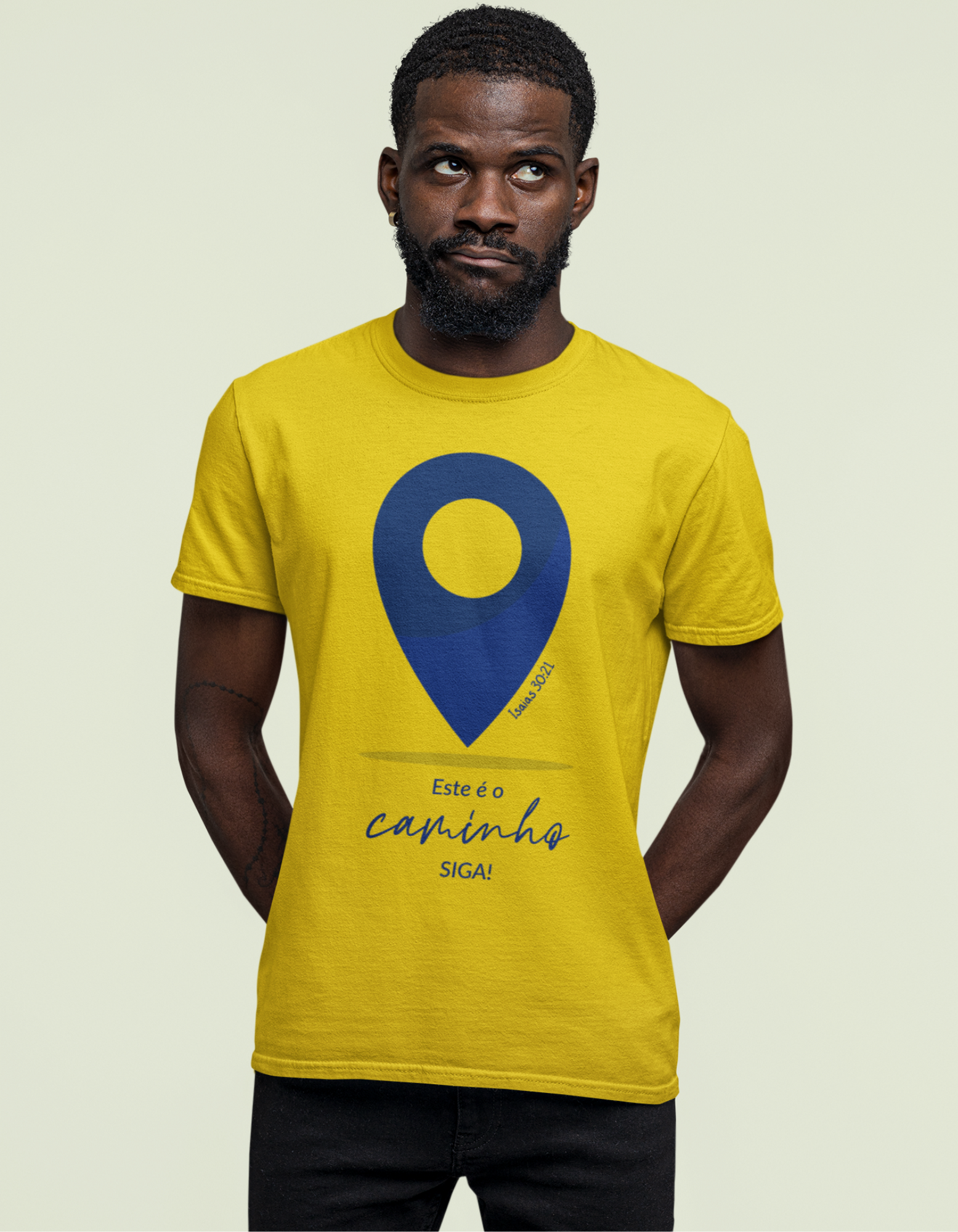 T-SHIRT MASCULINA - MALHA CLASSICA -  SIGA (DARK/BLUE)