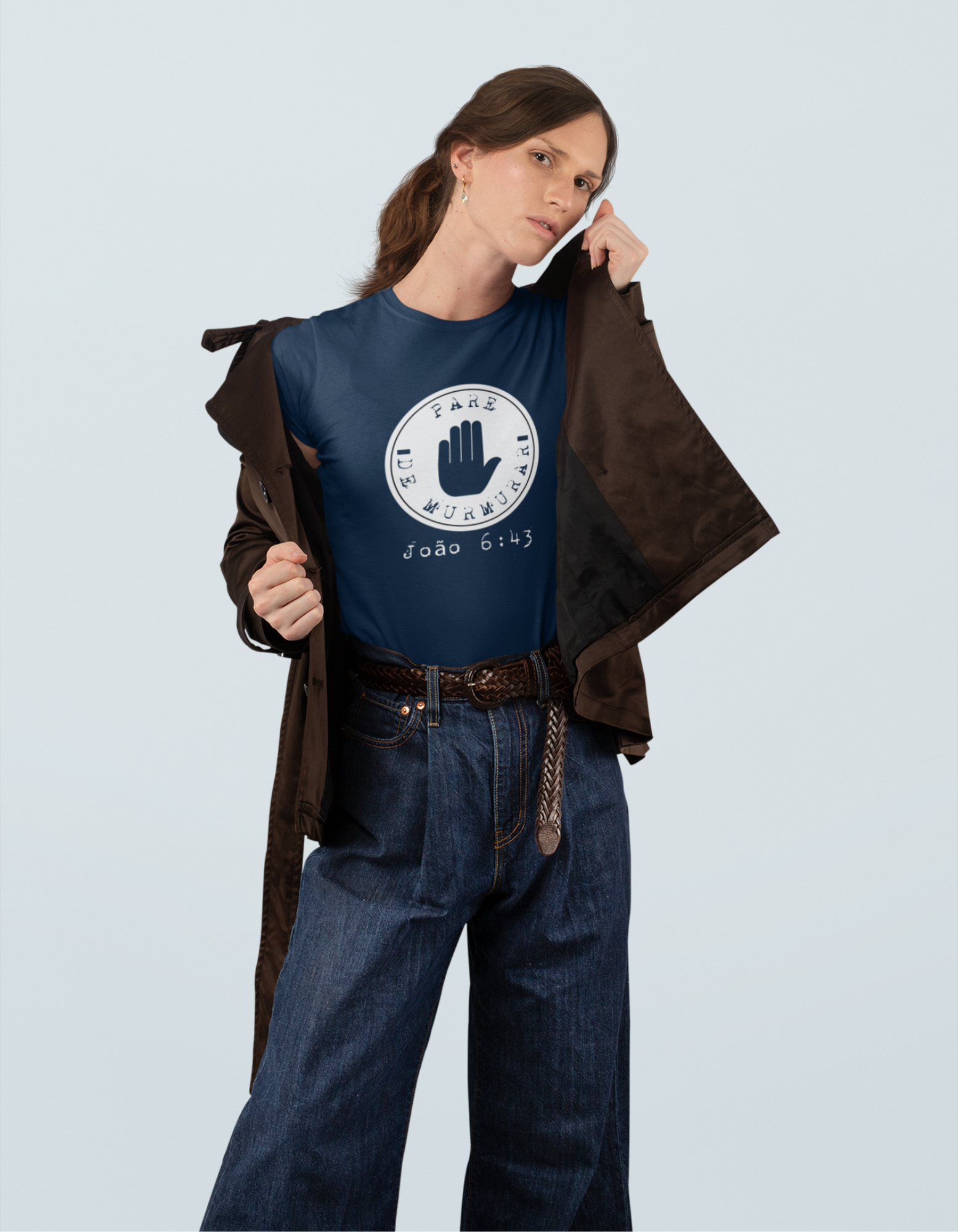 T-SHIRT FEMININA - MALHA QUALITY - PARE DE MURMURAR (WHITE)