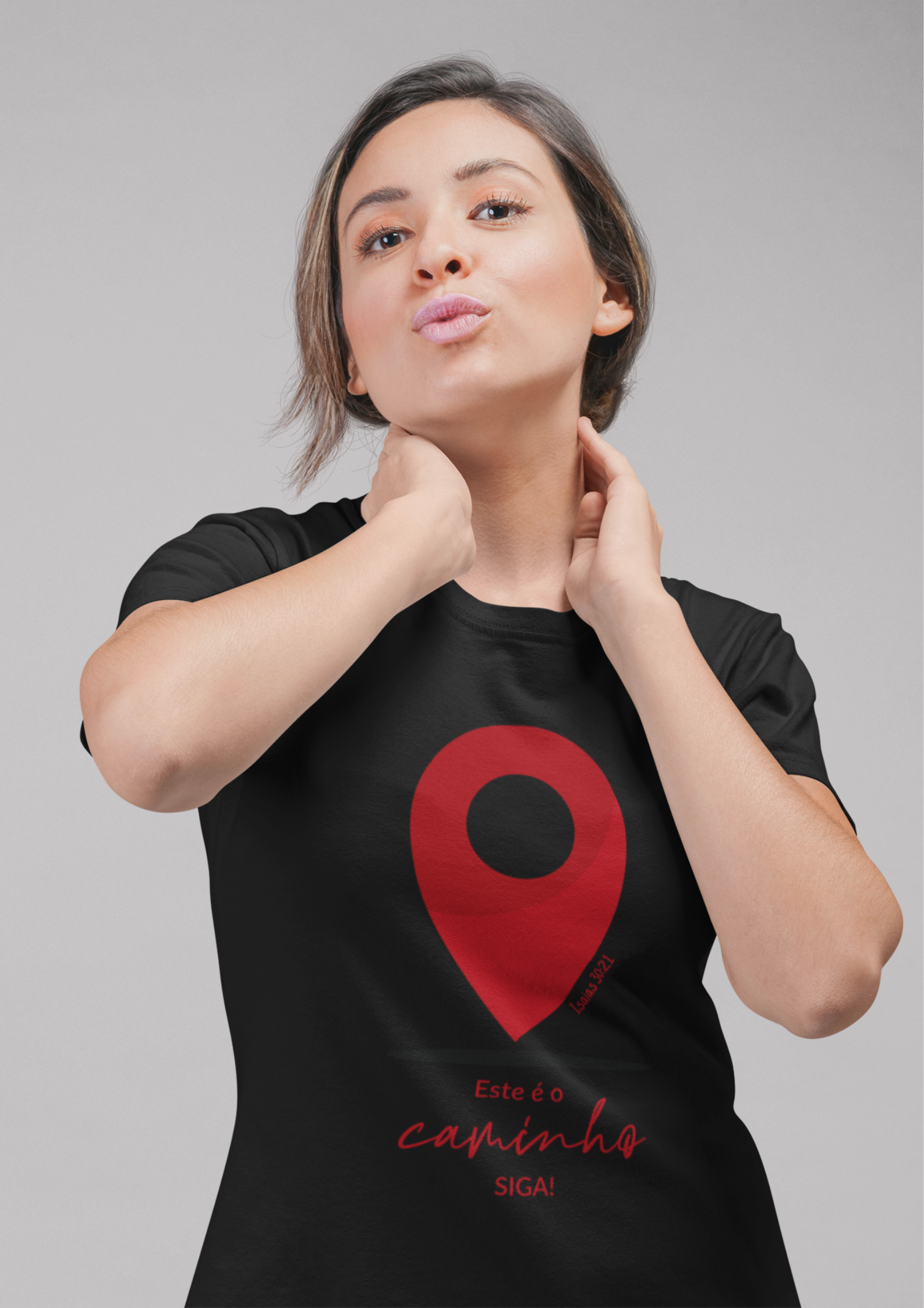 T-SHIRT FEMININA  - MALHA CLASSICA  - SIGA (RED)