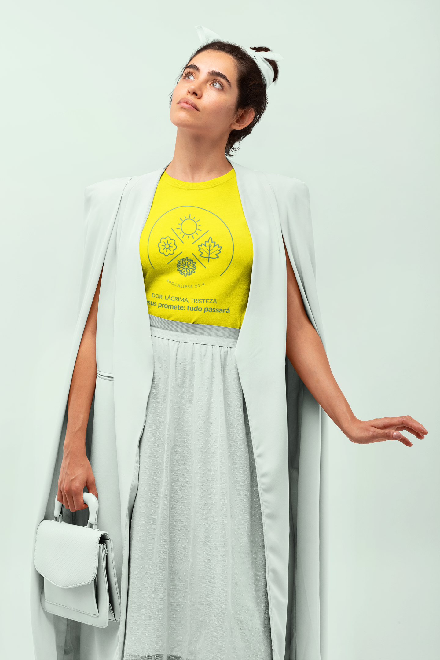 T-SHIRT FEMININA - MALHA CLASSICA - ESTAÇÕES (GREEN)