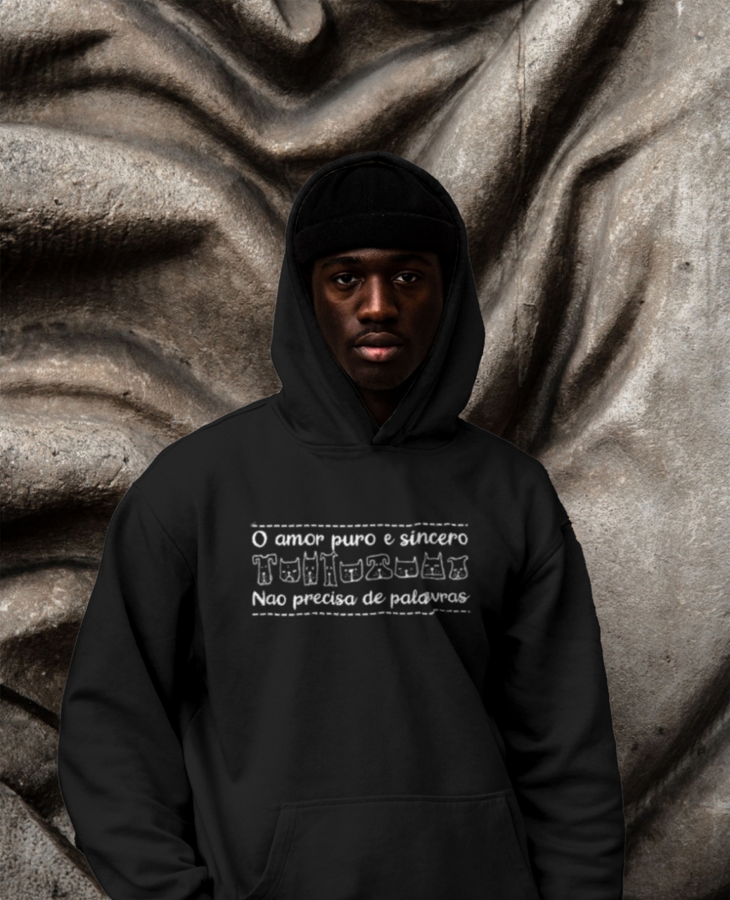 Camisa Moletom Preta - Amor Pet