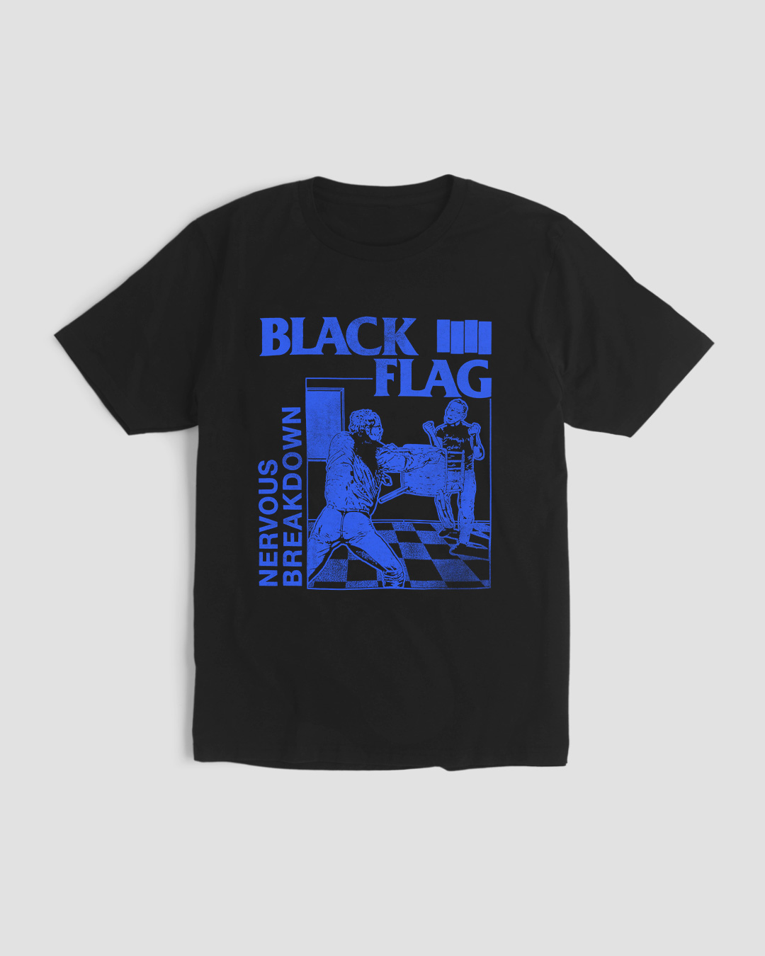 T-Shirt Quality Camiseta Black Flag Nervous 3 Mind The Gap Co. em