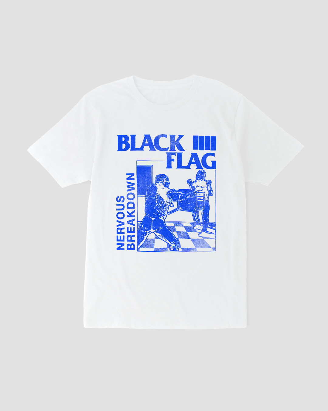 BLACK FLAG Tシャツ 青 T-Shirt Quality Camiseta Black Flag Nervous 3 Mind The Gap Co. em