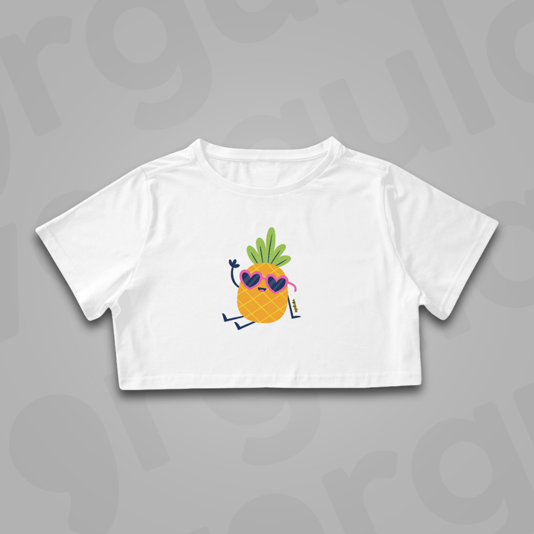 Cropped Vírgula 'Abacaxi sentado'