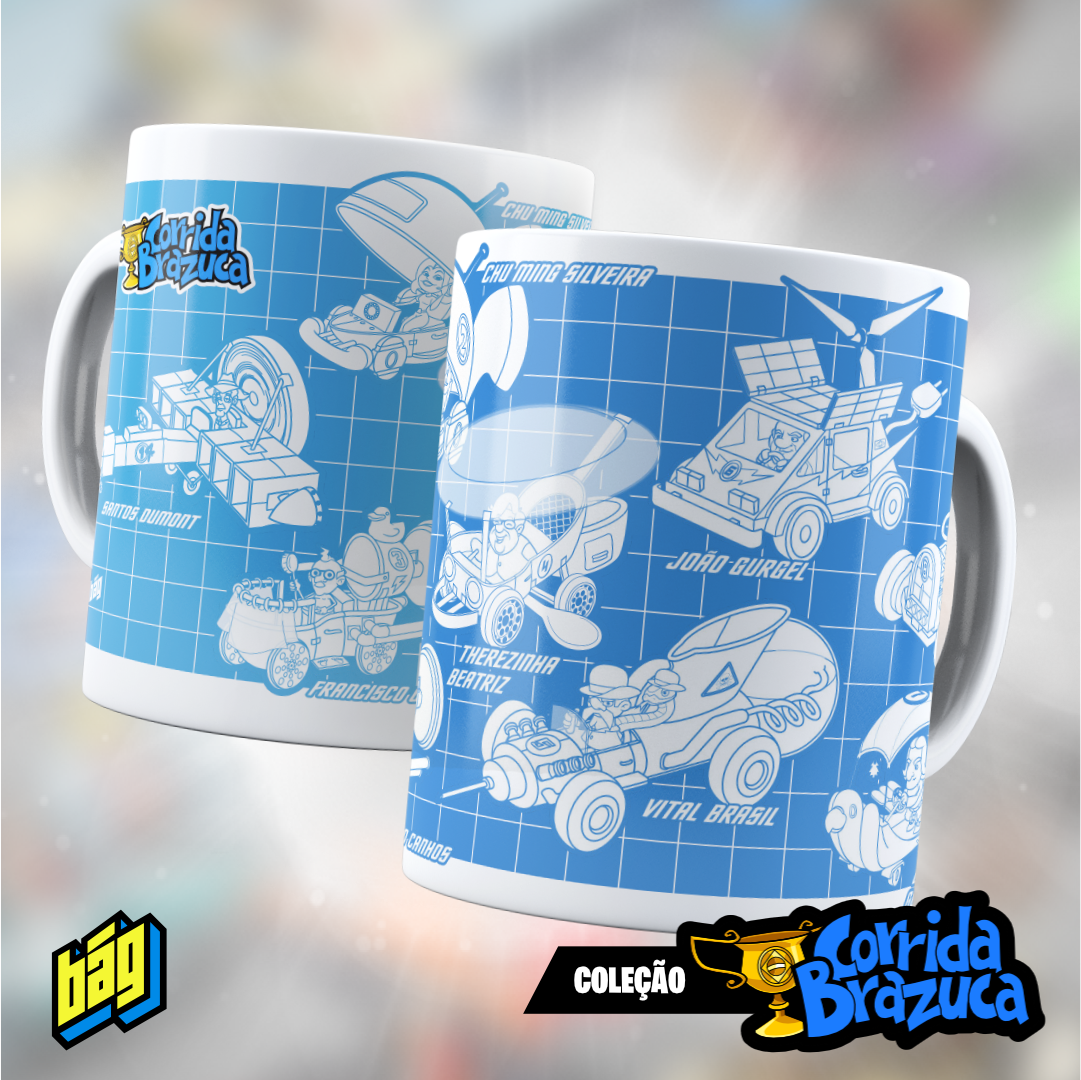 Nome do produto: Caneca Corrida Brazuca Blueprint