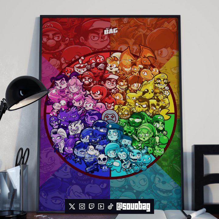 Pôster Círculo Cromático Jogos