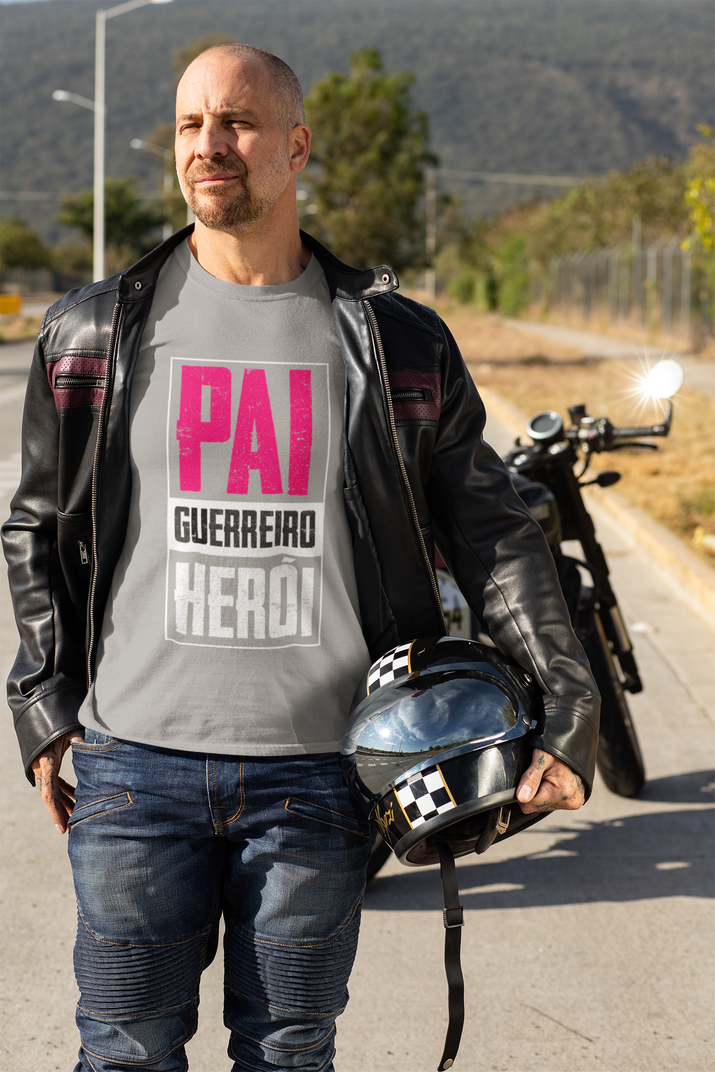 T-SHIRT ESTONADA PAI GUERREIRO HERÓI 