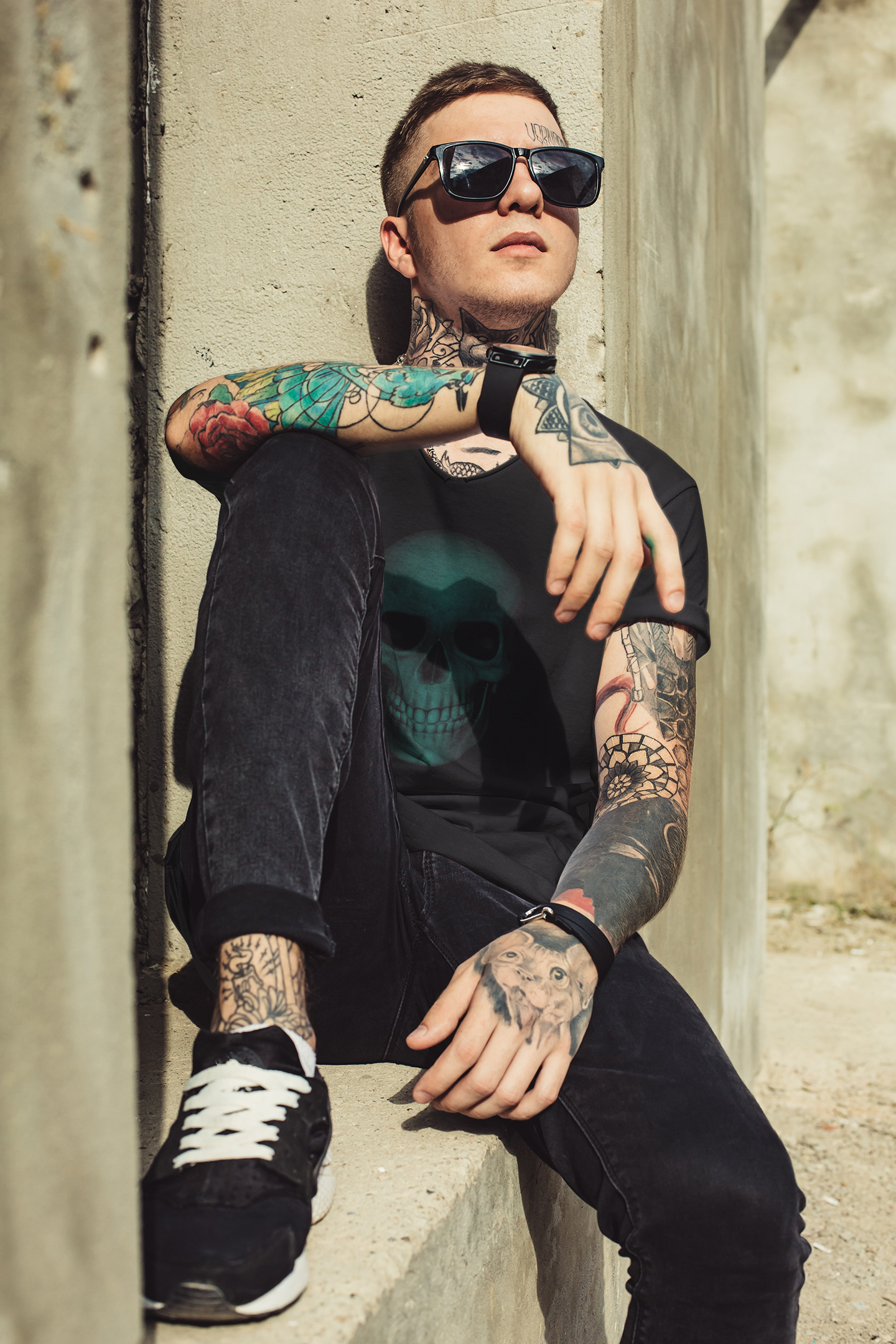 Camiseta Caveira Verde 1