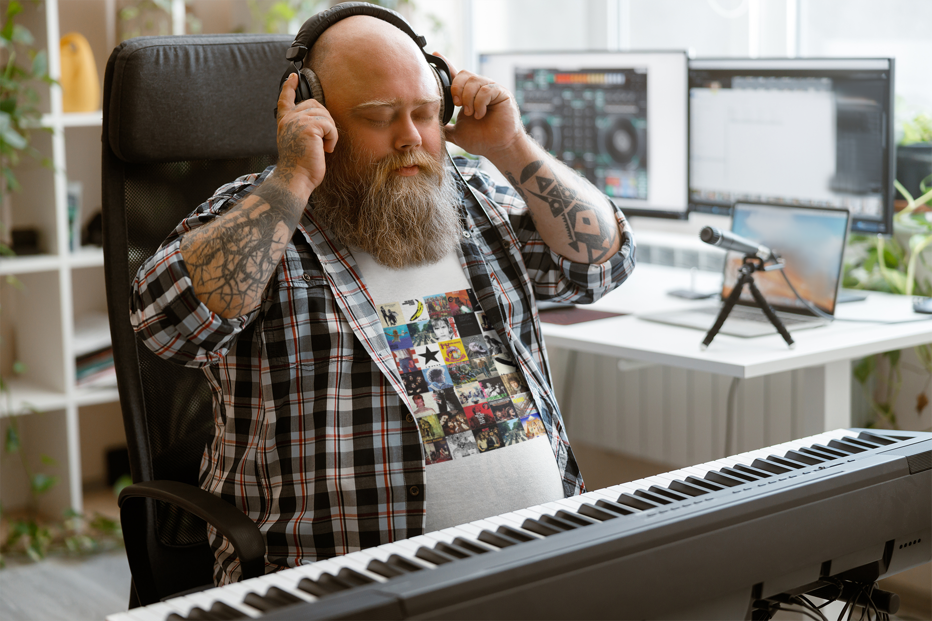 Camiseta Plus Vinil Disco