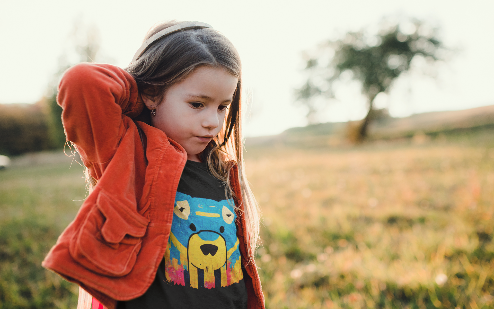 Camiseta infantil Urso Graffitti