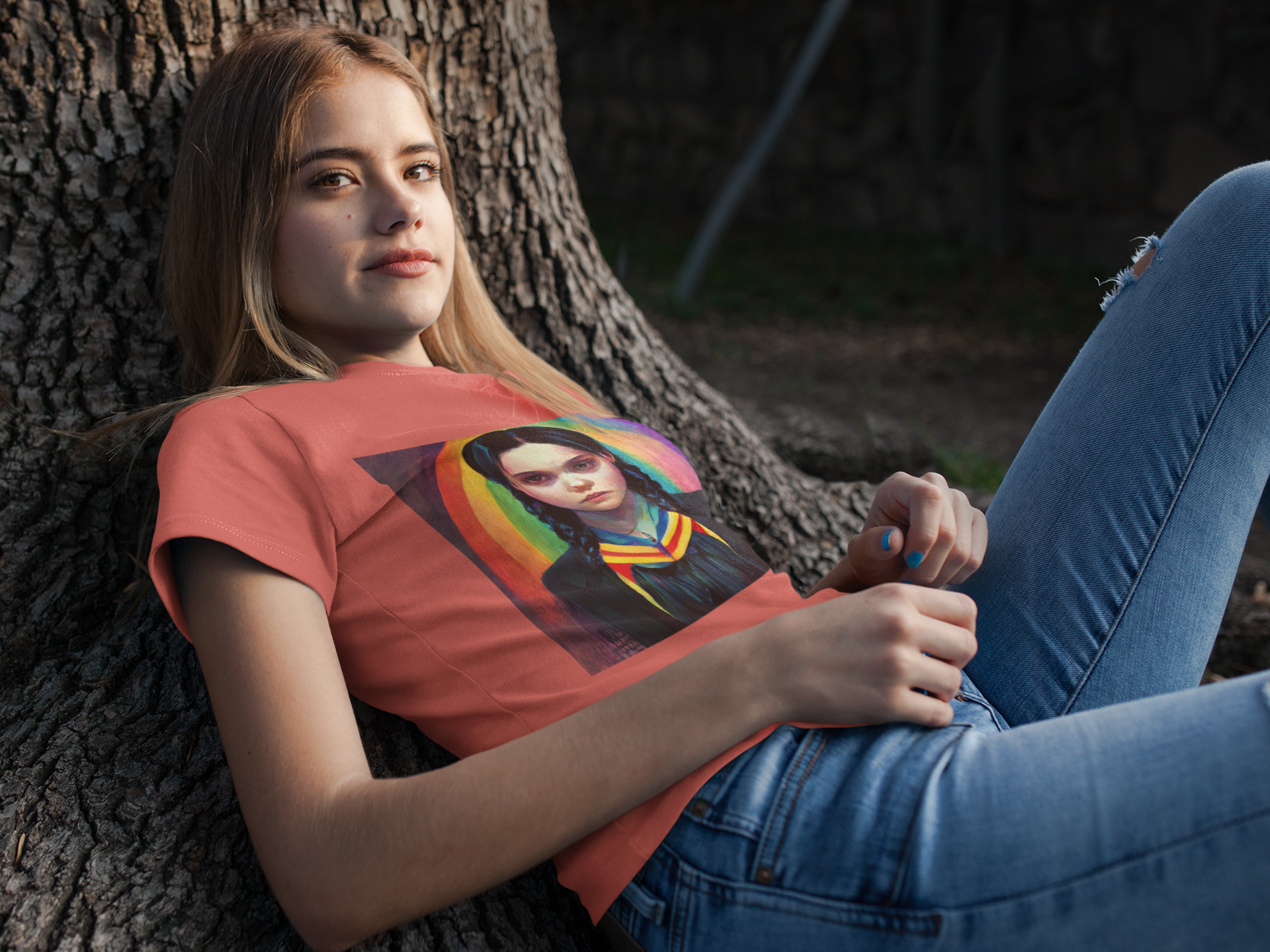 Camiseta Baby Long Wandinha