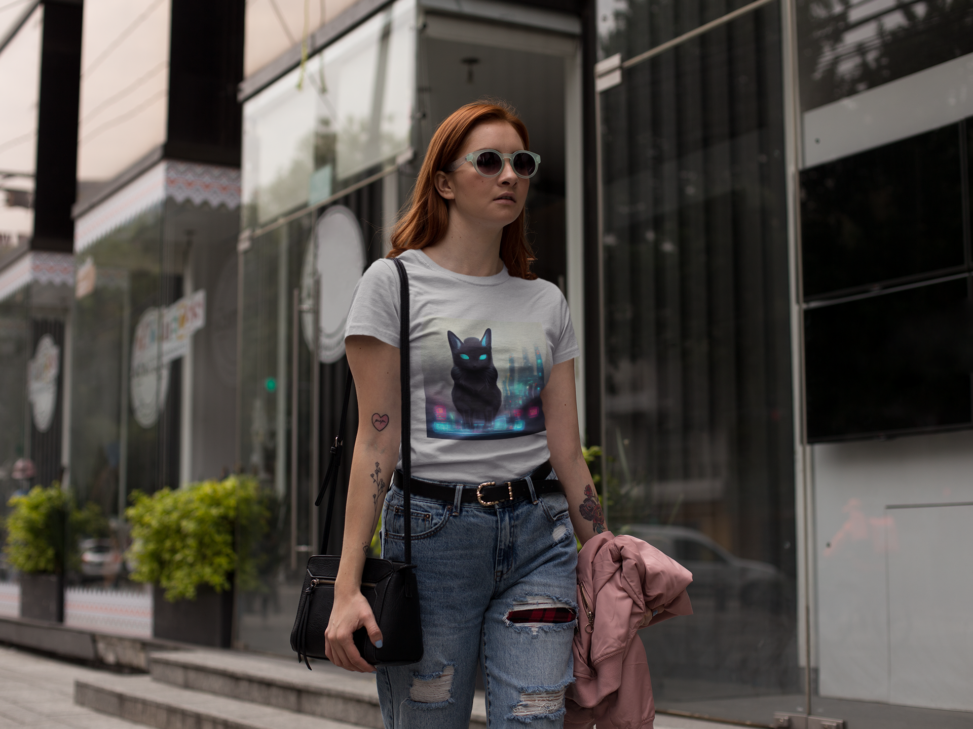 Blusa Baby Long Gato Preto