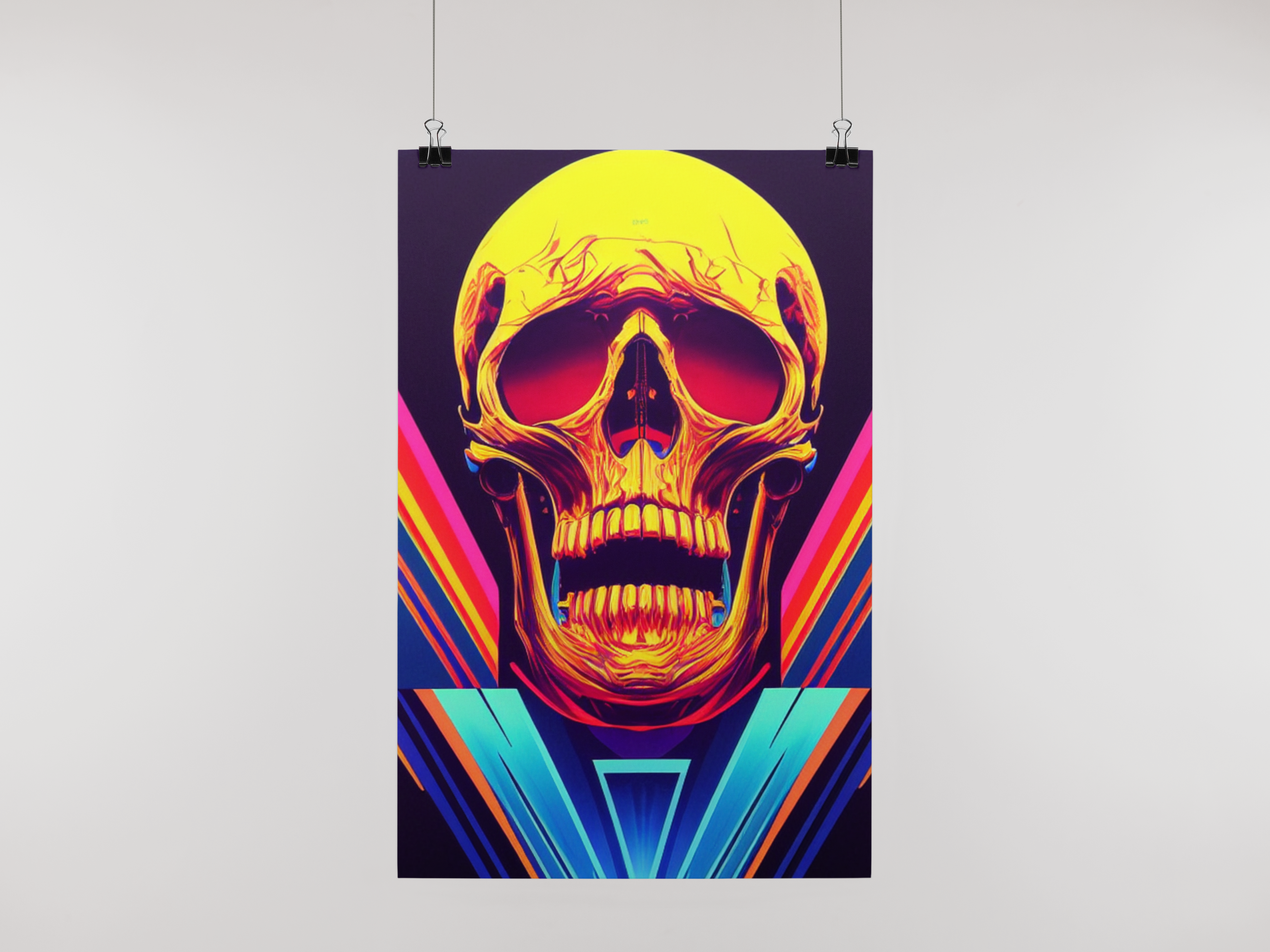 Poster Caveira Rock Vintage