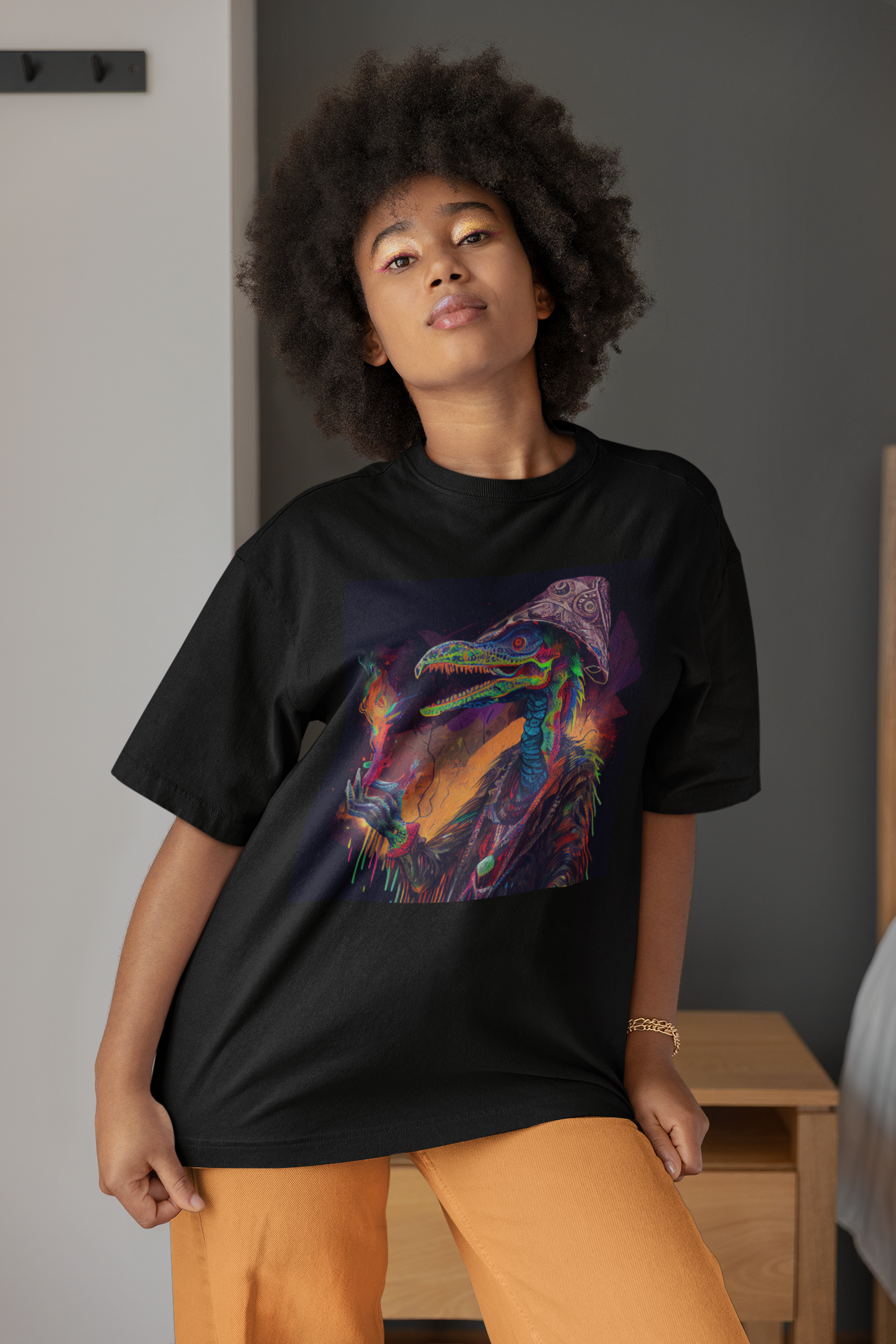 Camiseta Baby Long Psicodélica Rave