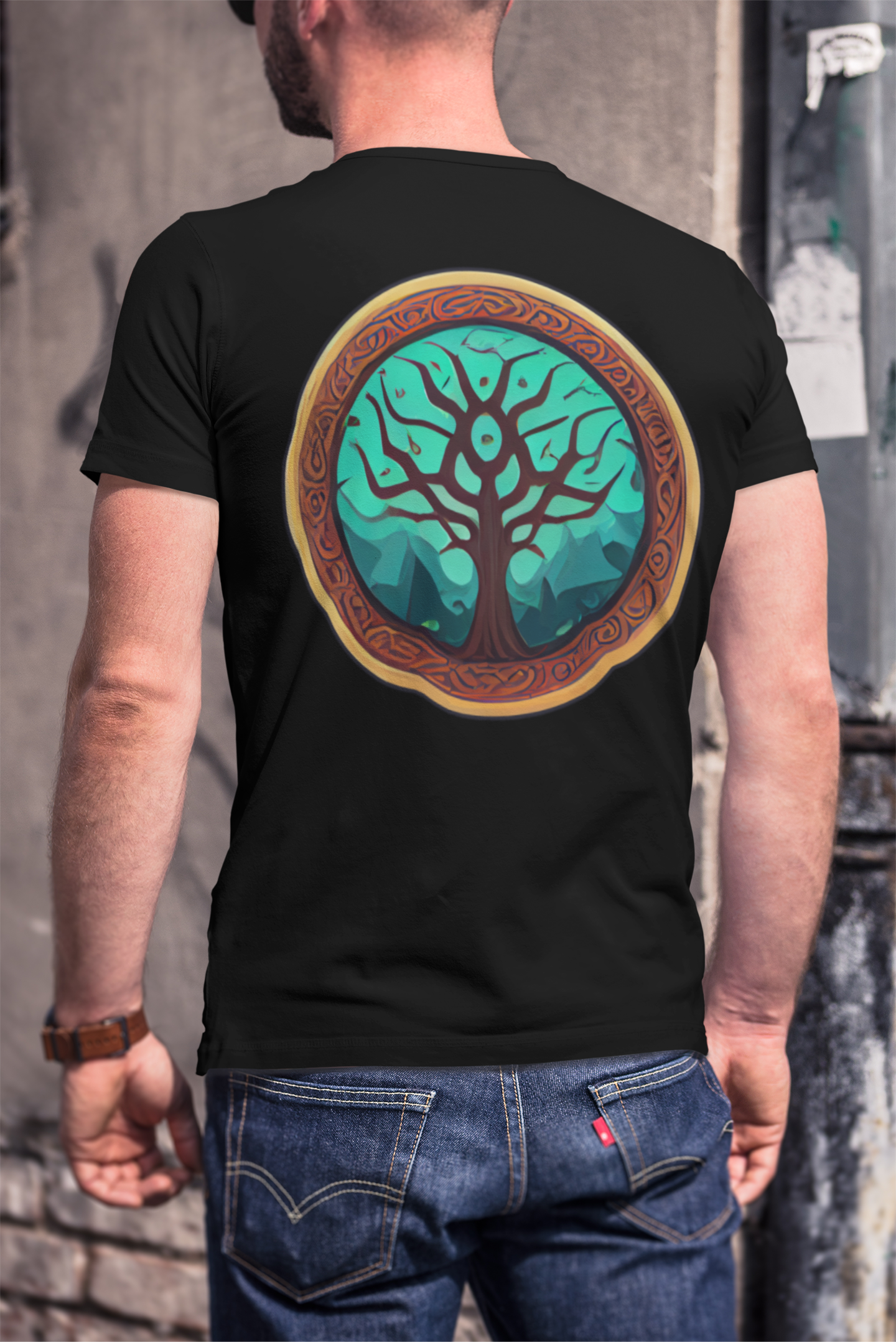 Camiseta Masculina Arvore Tribal 3