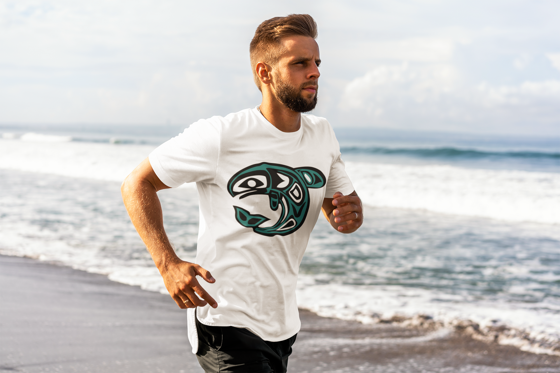 Camiseta Masculina Tubarão Tribal