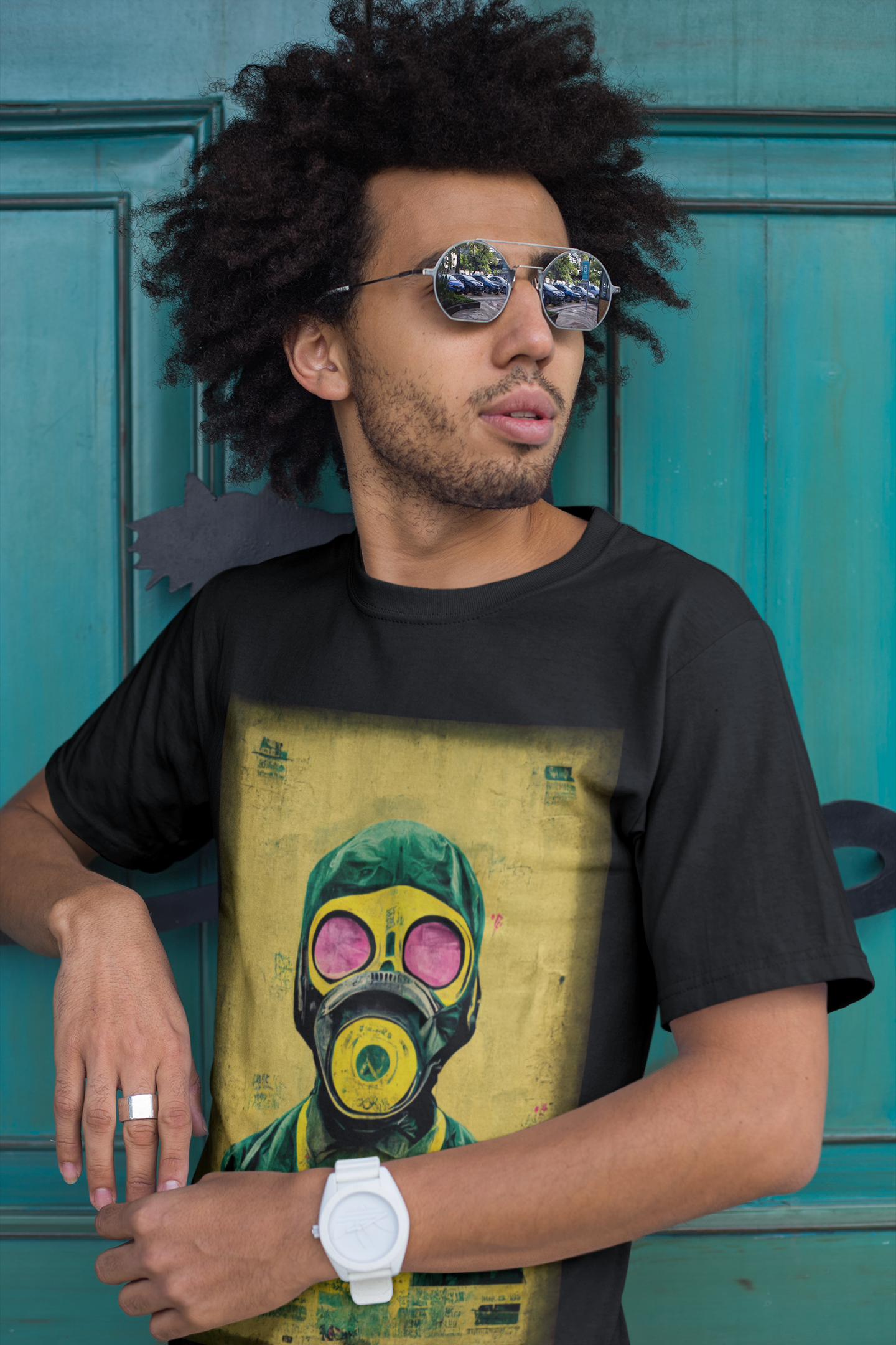 Camiseta Masculina Mascara de Gas