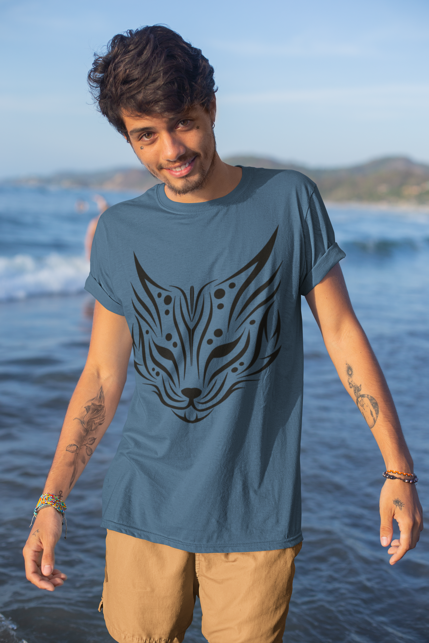 Camiseta Masculina Tribal Leopardo