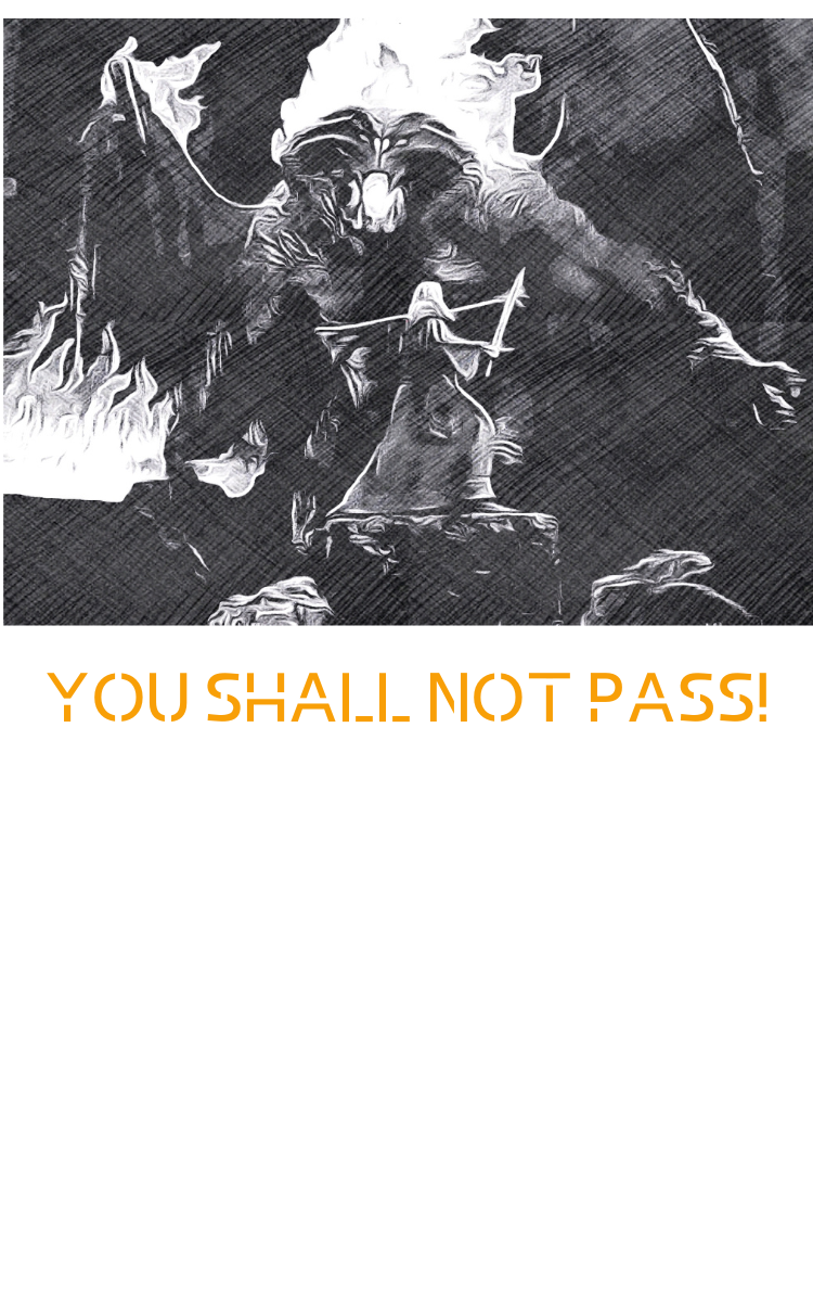 T shirt Unissex Gandalf And Balrog