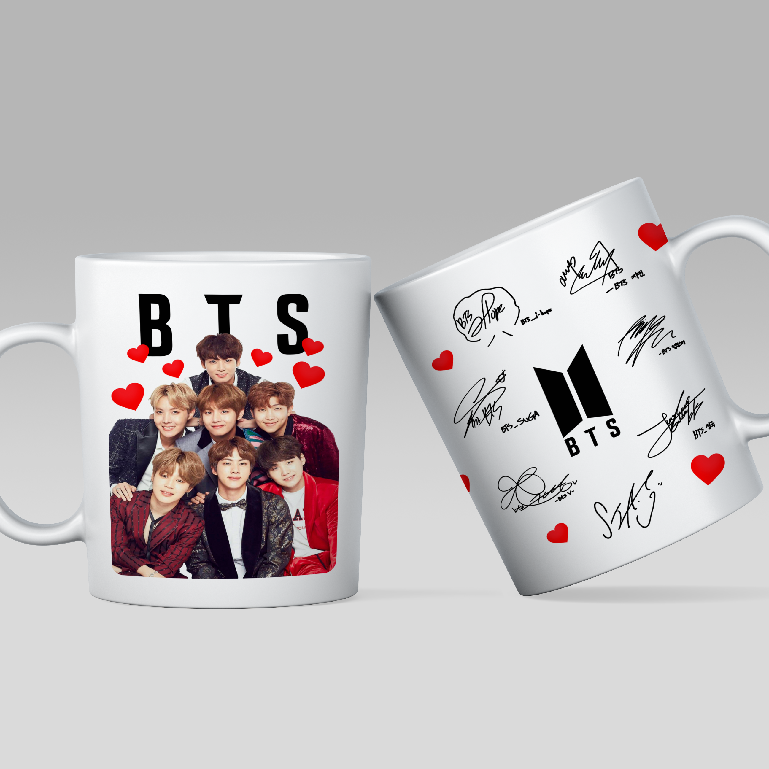 Nome do produto: Caneca BTS com autógrafos