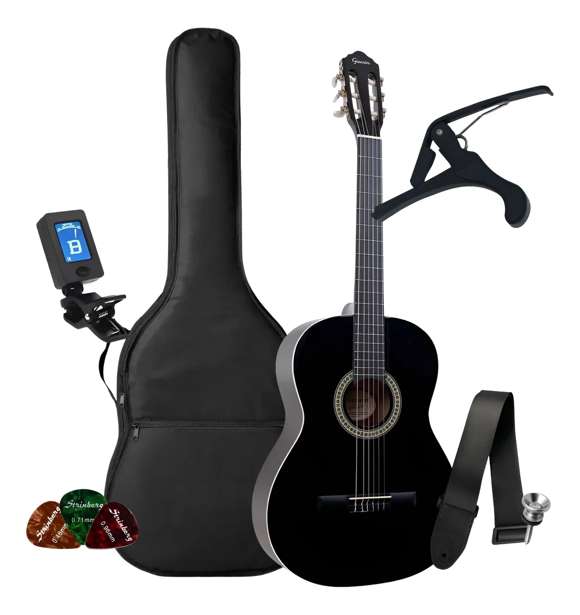 Kit Violão Iniciante Giannini Acústico N14 Nylon