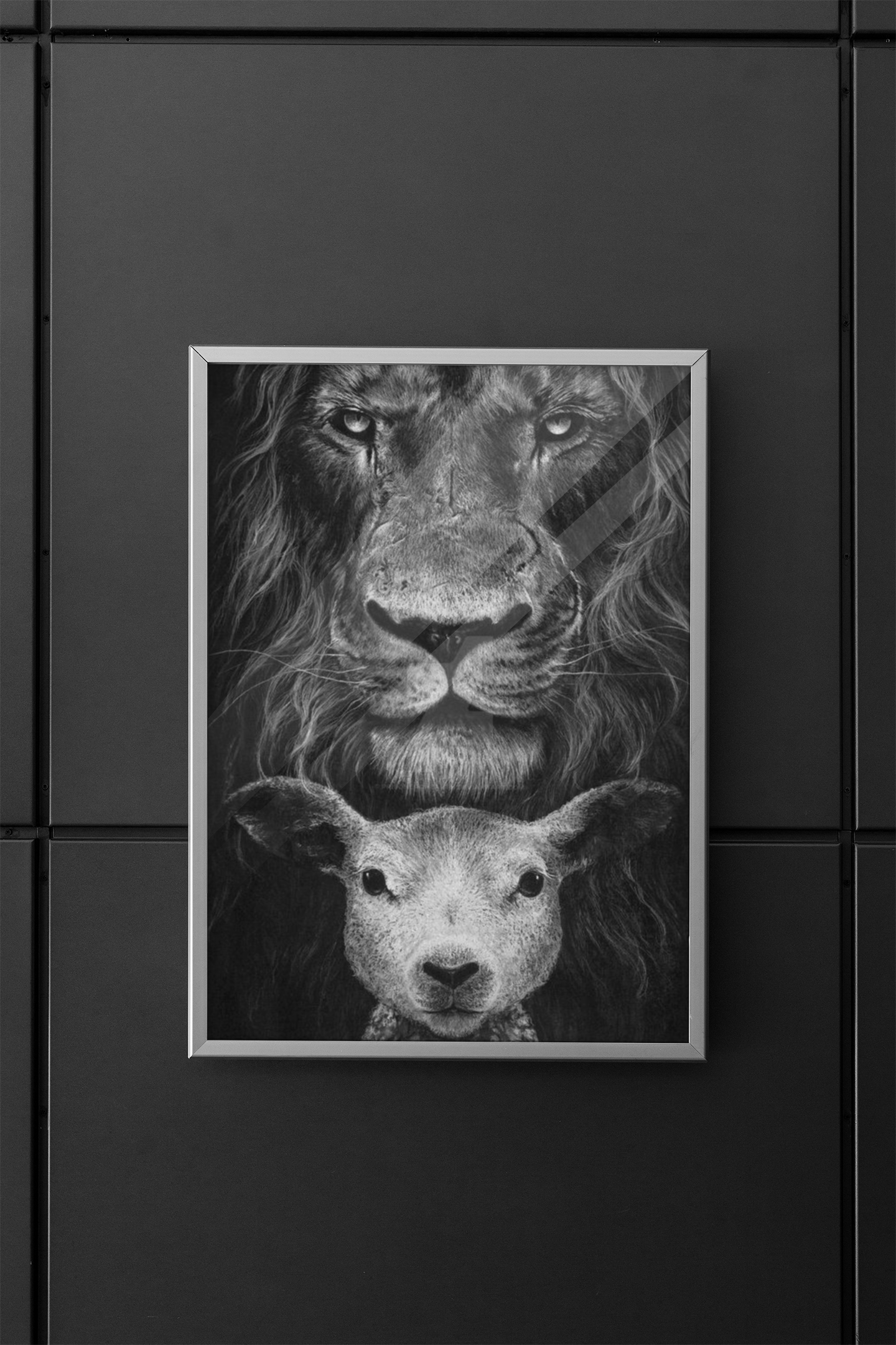 Pôster Retrato - Leão e Cordeiro