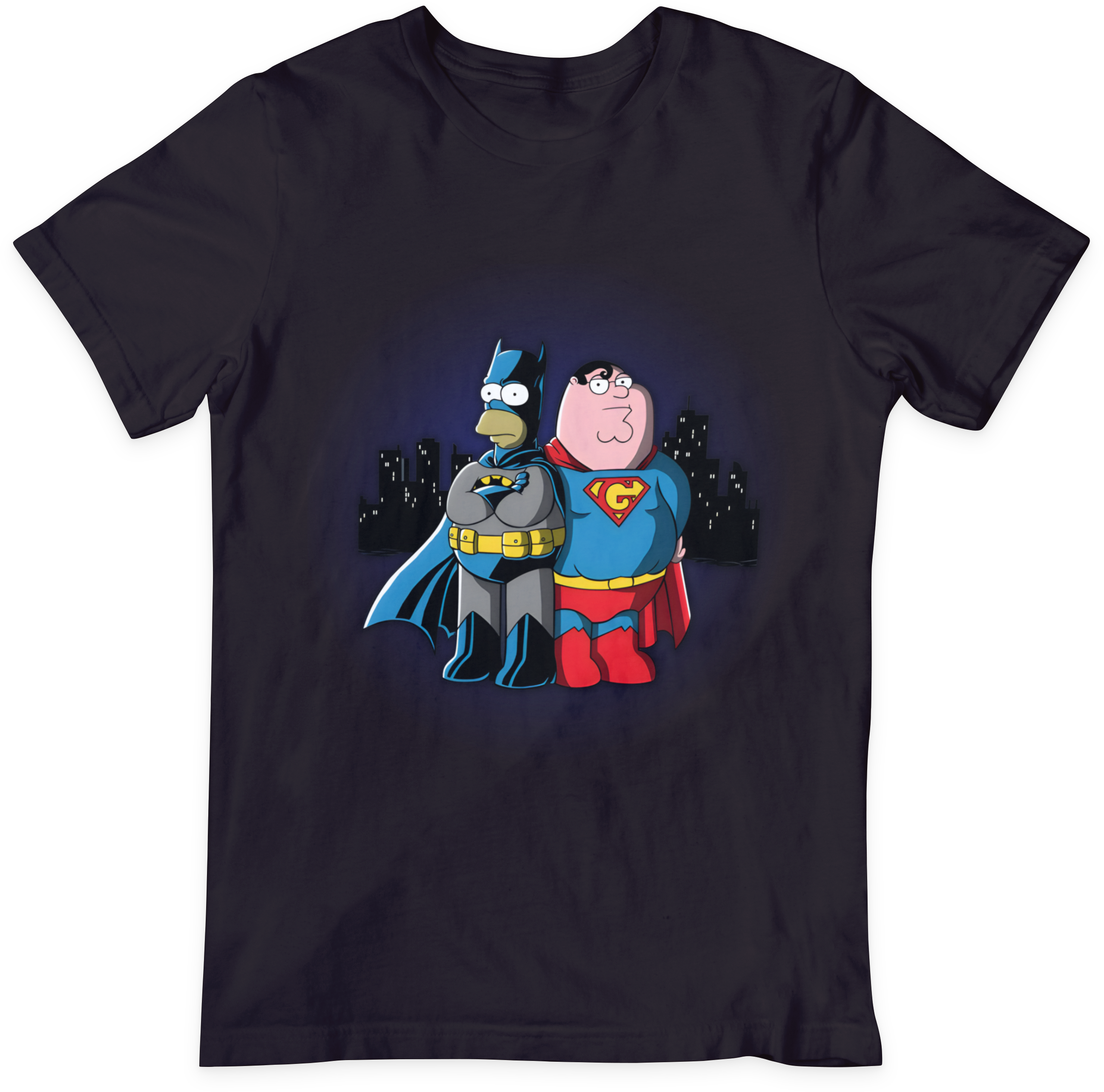 Camiseta Unissex Peter Griffin and Homer Simpson