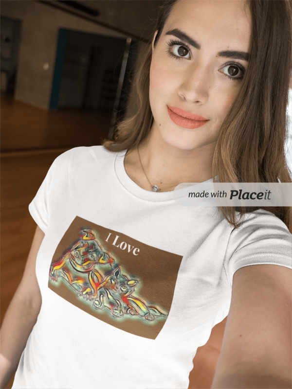 CAMISETA BABY LONG - I LOVE