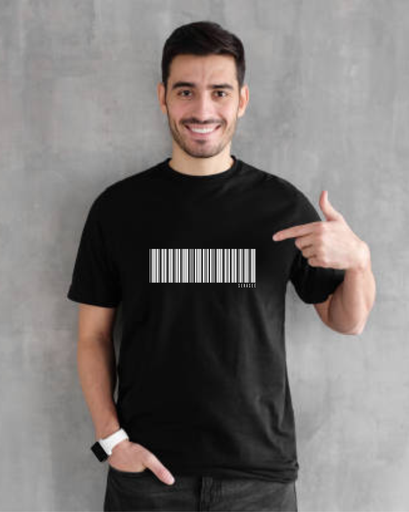 Camiseta Preta - Barcode