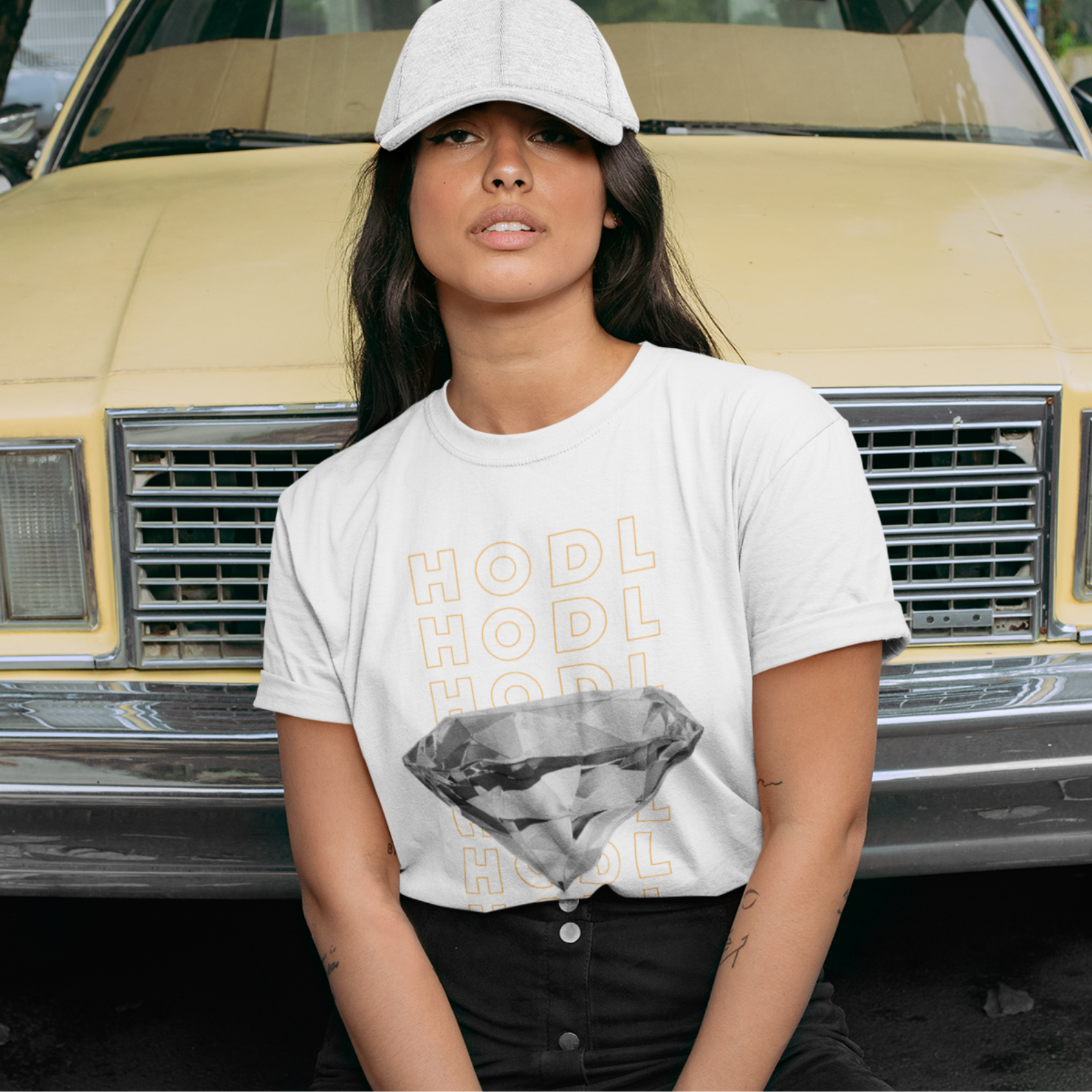 CAMISETA HODL BRANCA