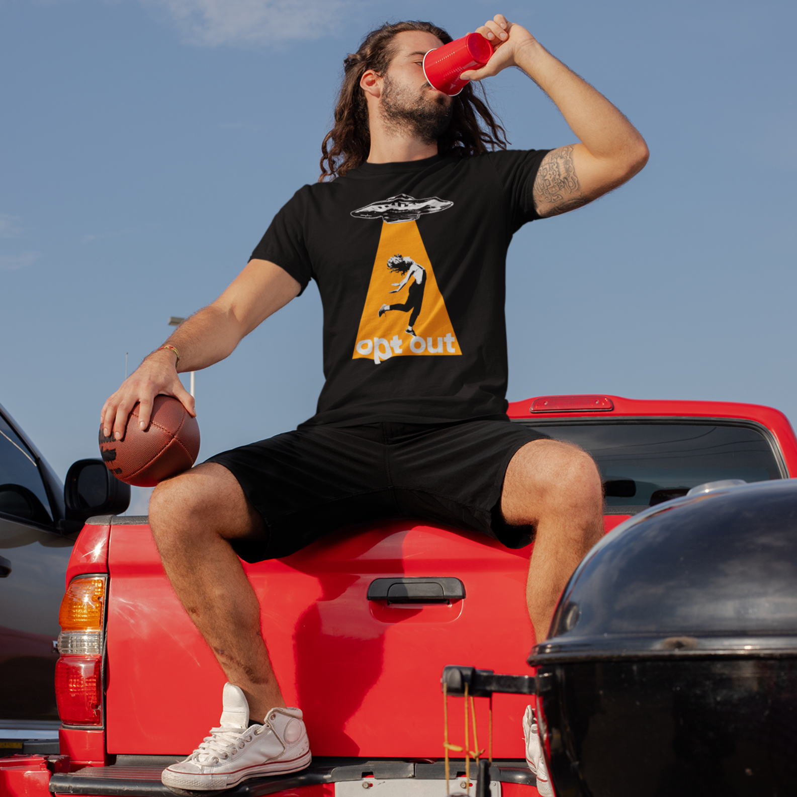 CAMISETA OPT OUT PRETA