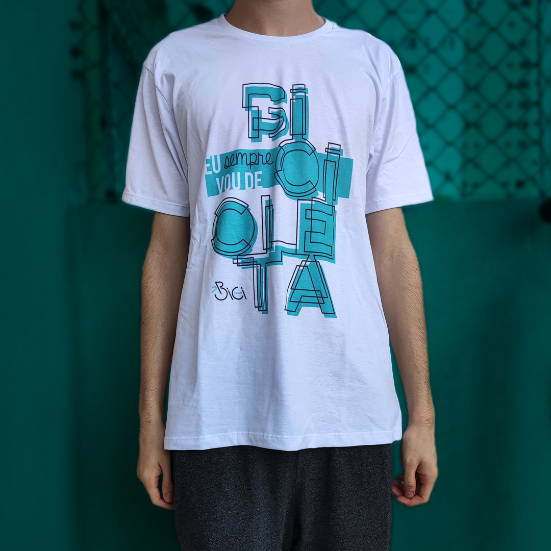 Camiseta Prime EU SEMPRE VOU DE BICICLETA clear