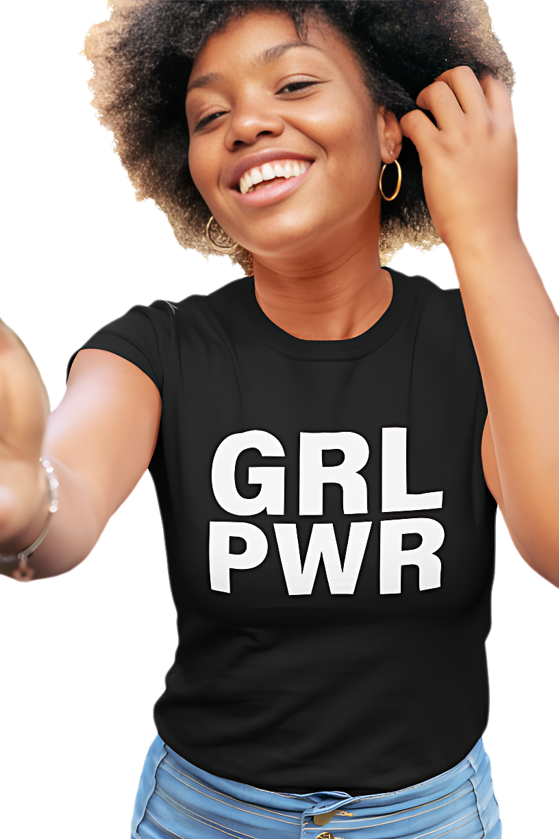 Camiseta Feminina GRL PWR Preta