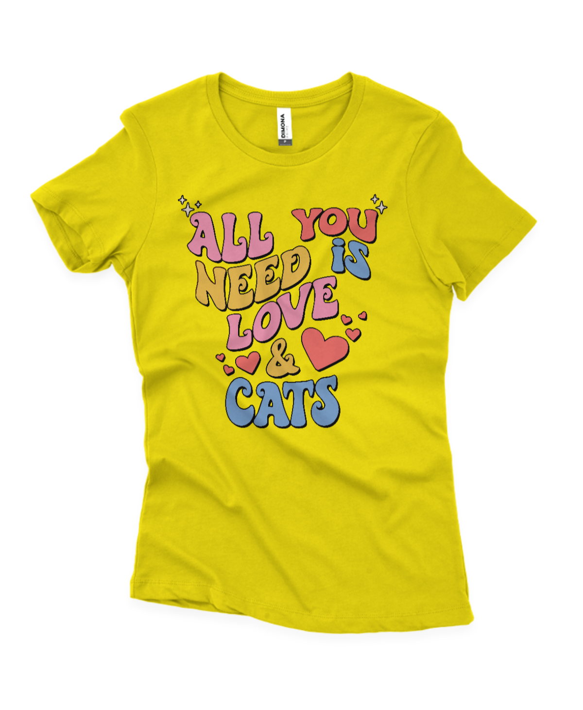 Camiseta Feminina All You Need is Love & Cats