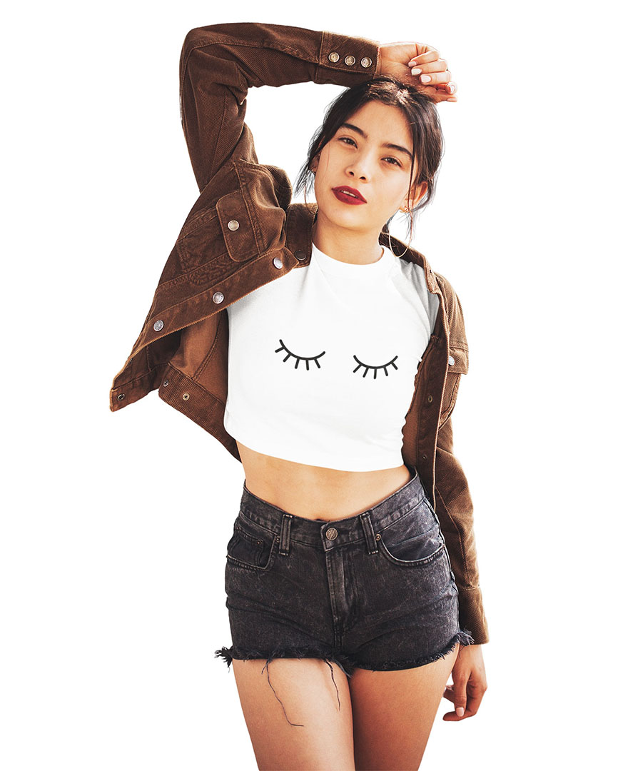 Camiseta Cropped Cílios 1
