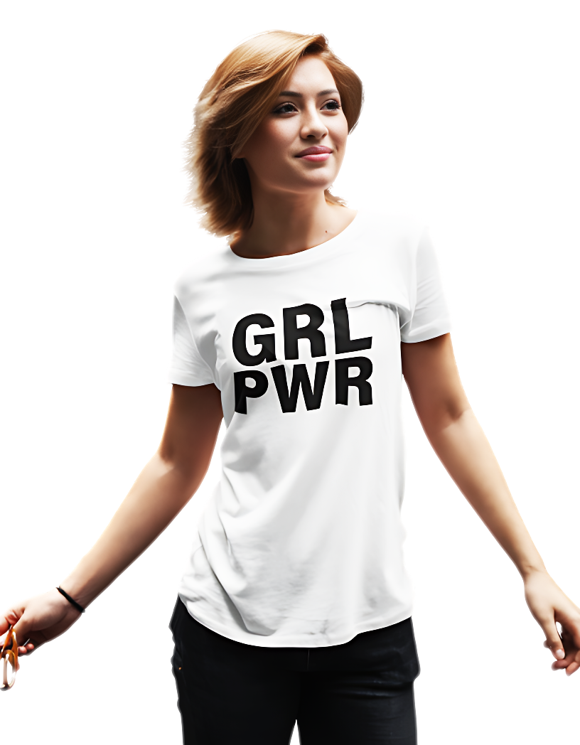 Camiseta Feminina GRL PWR Branca