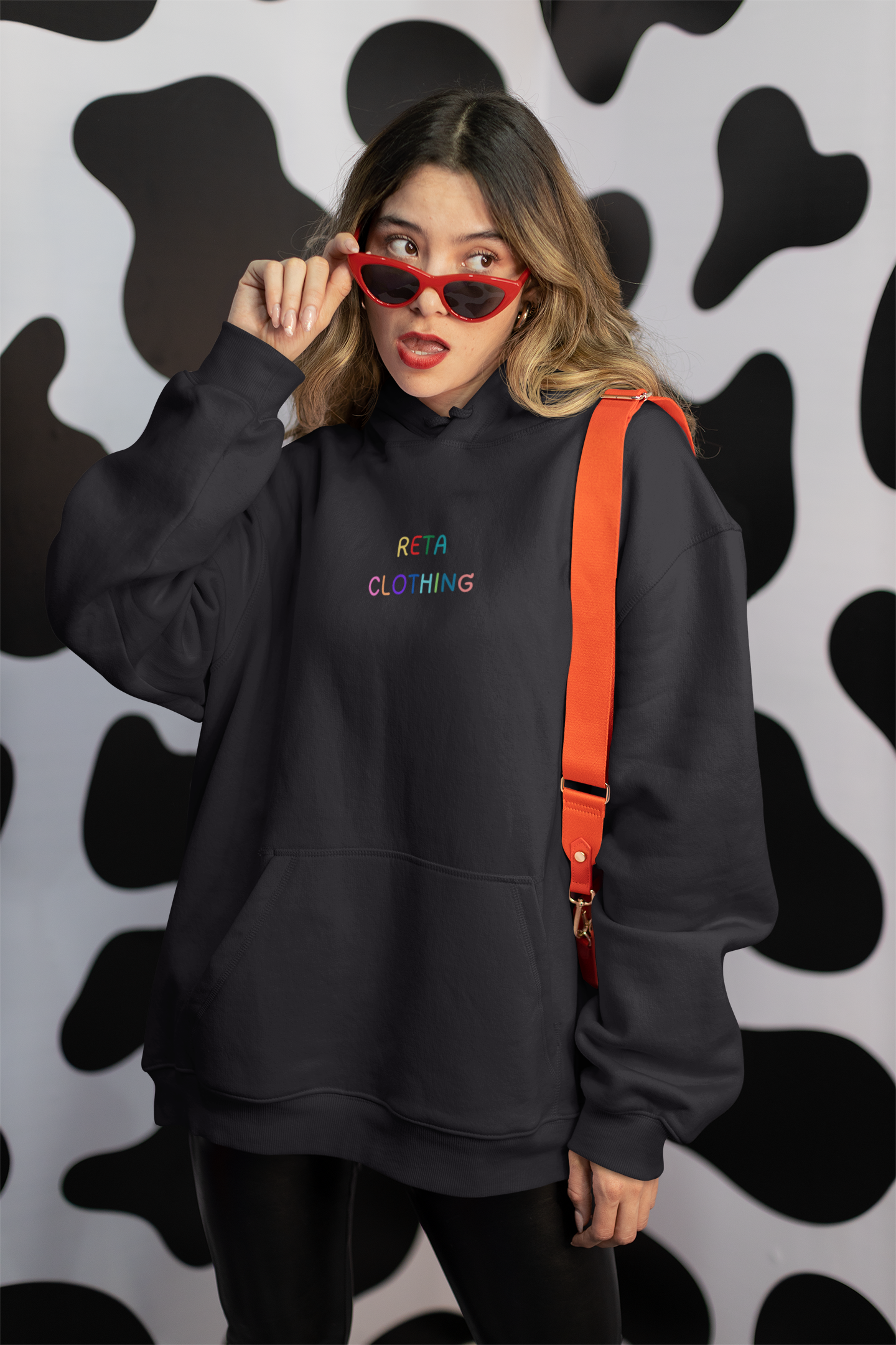 Moletom Reta Logo Colorido Preto 