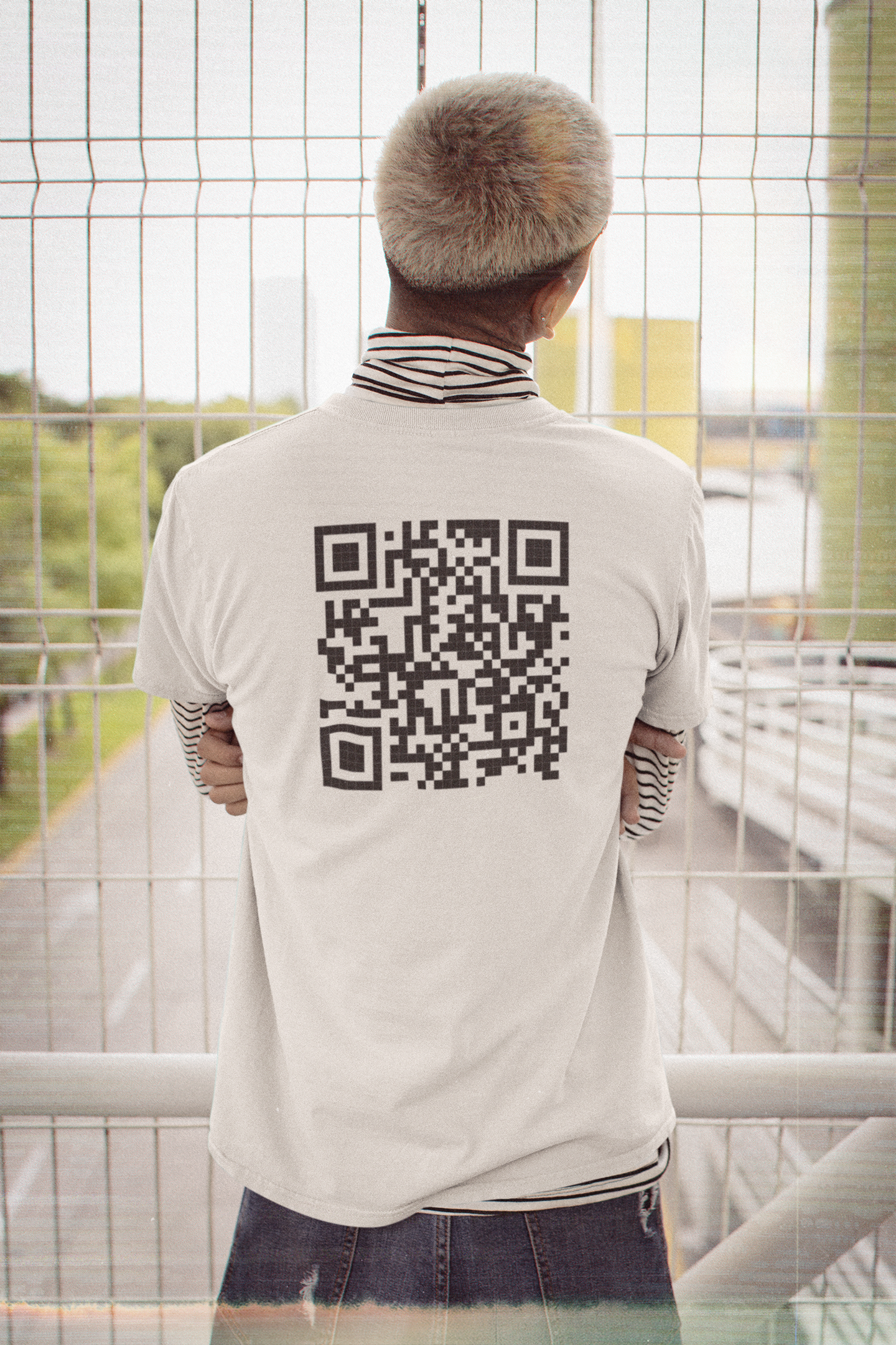 Camisa Reta Street QRCode Branca