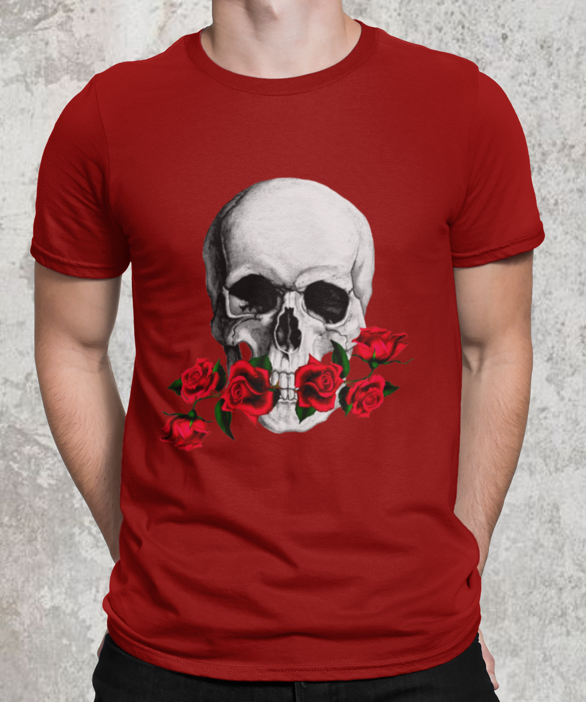 Camiseta flower skull