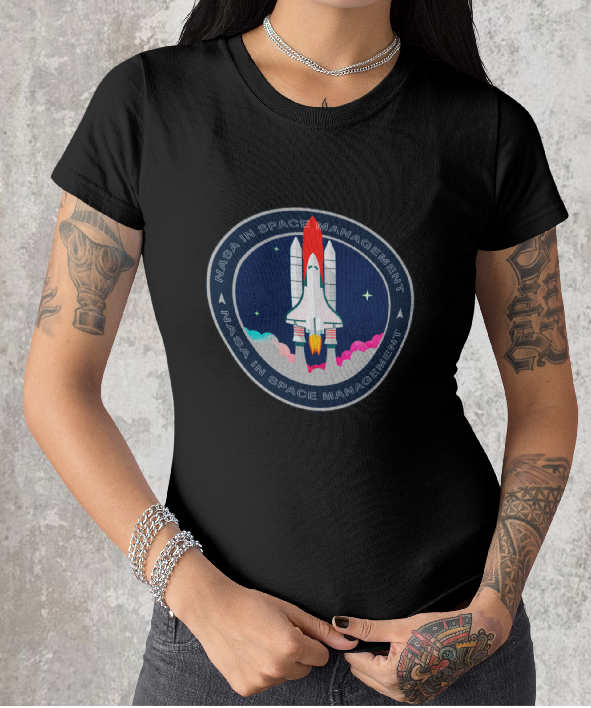 Camiseta baby long feminina Nasa