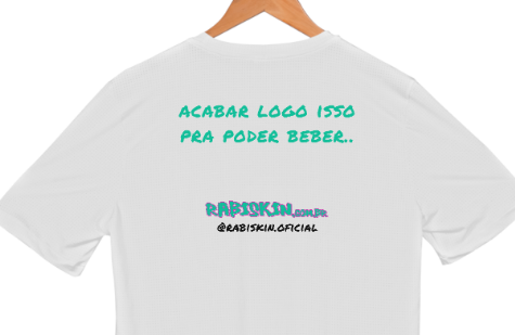 Camiseta Esportiva Dry UV I Rabiskin Acabar Logo I Frente e Costas