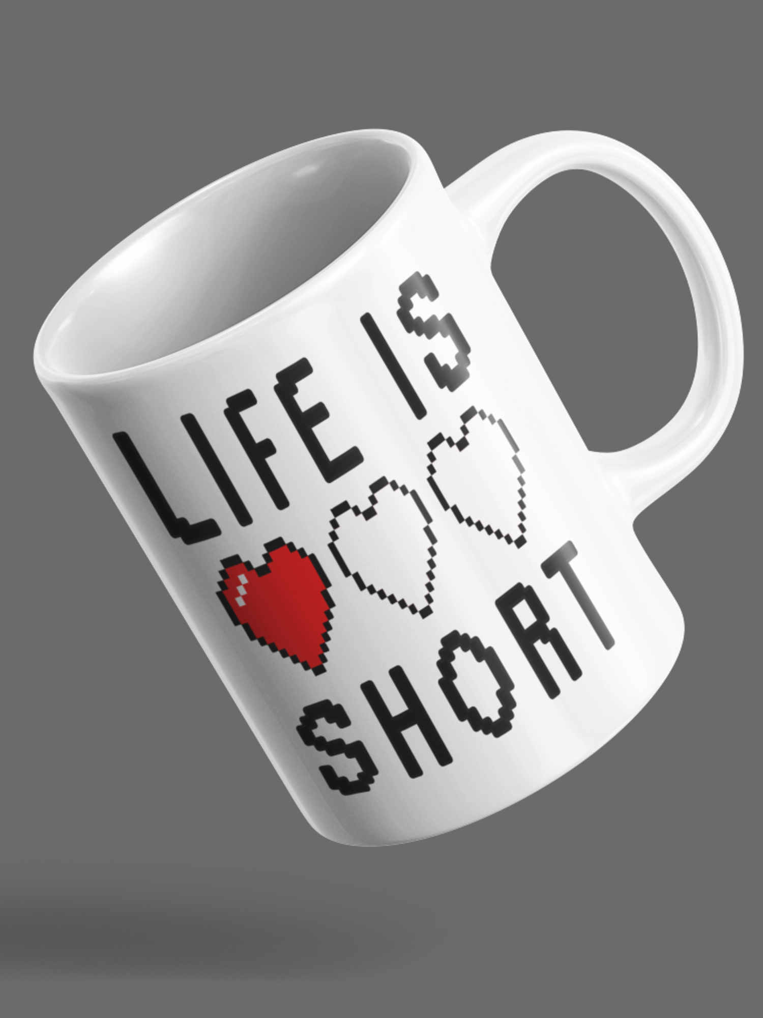 Caneca Life Is Short ⭐⭐⭐⭐⭐100+ Avaliações