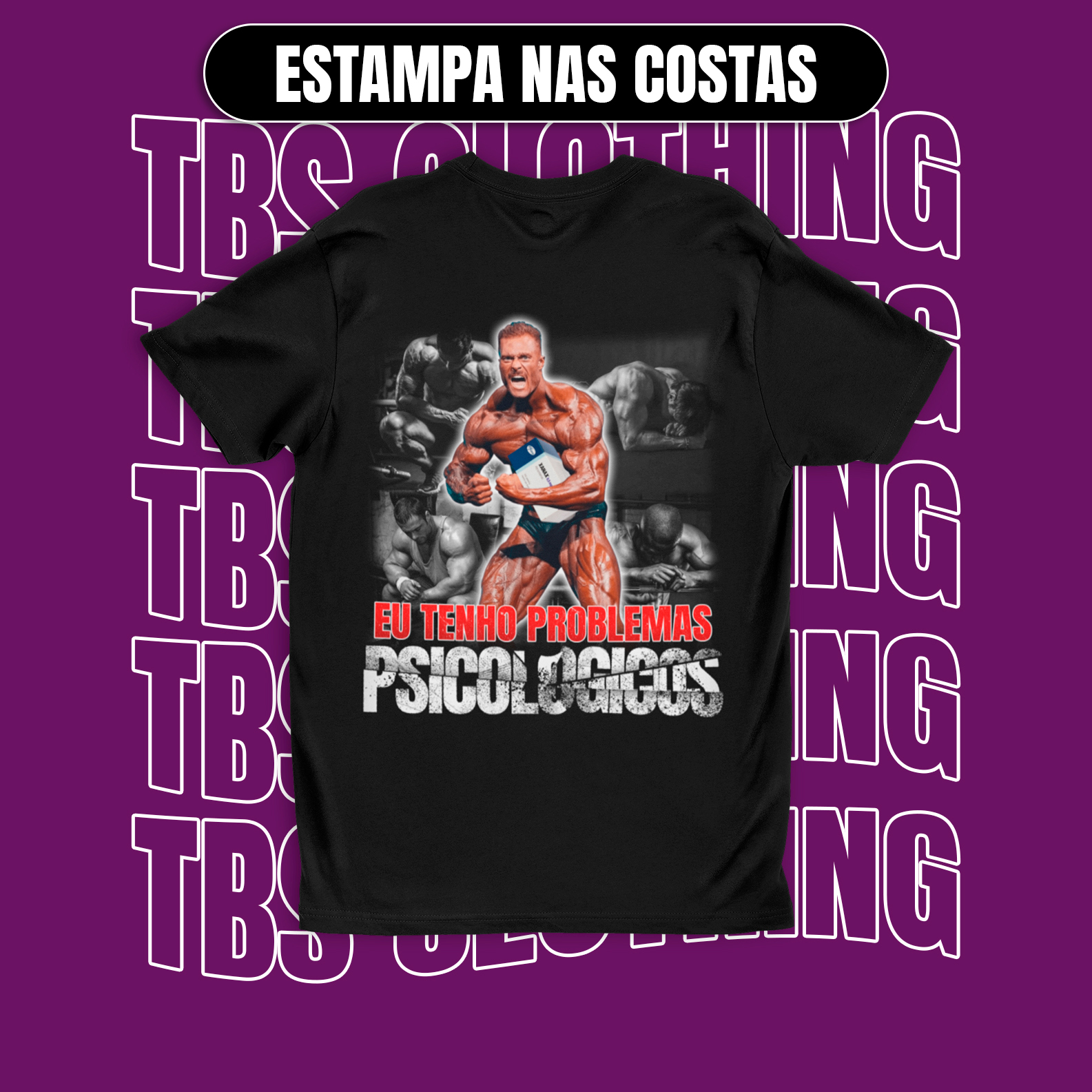 (Estampa nas costas) Problemas psicológicos