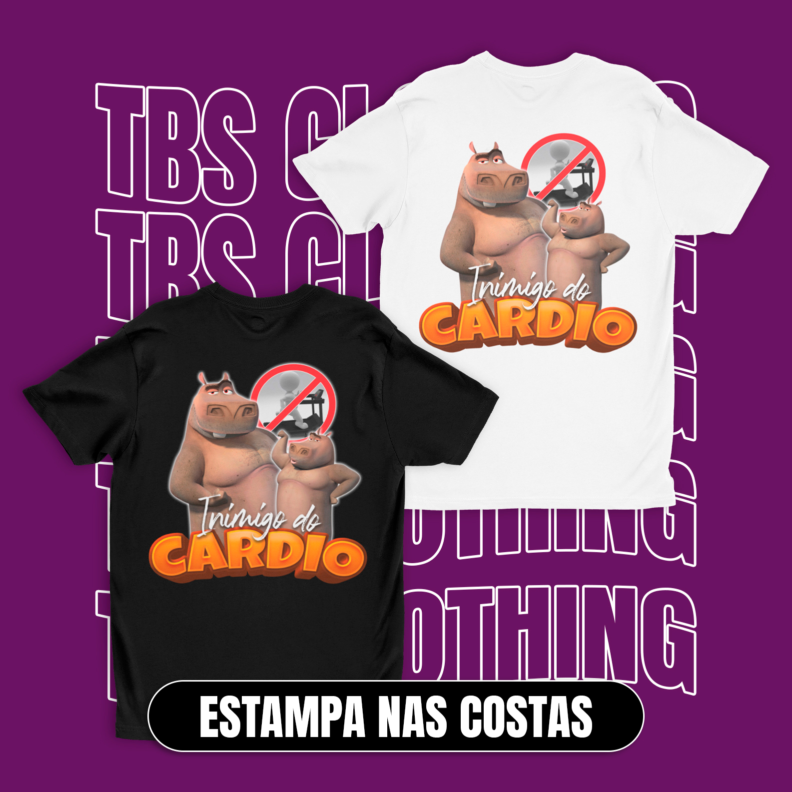(Estampa nas costas) Inimigo do cardio